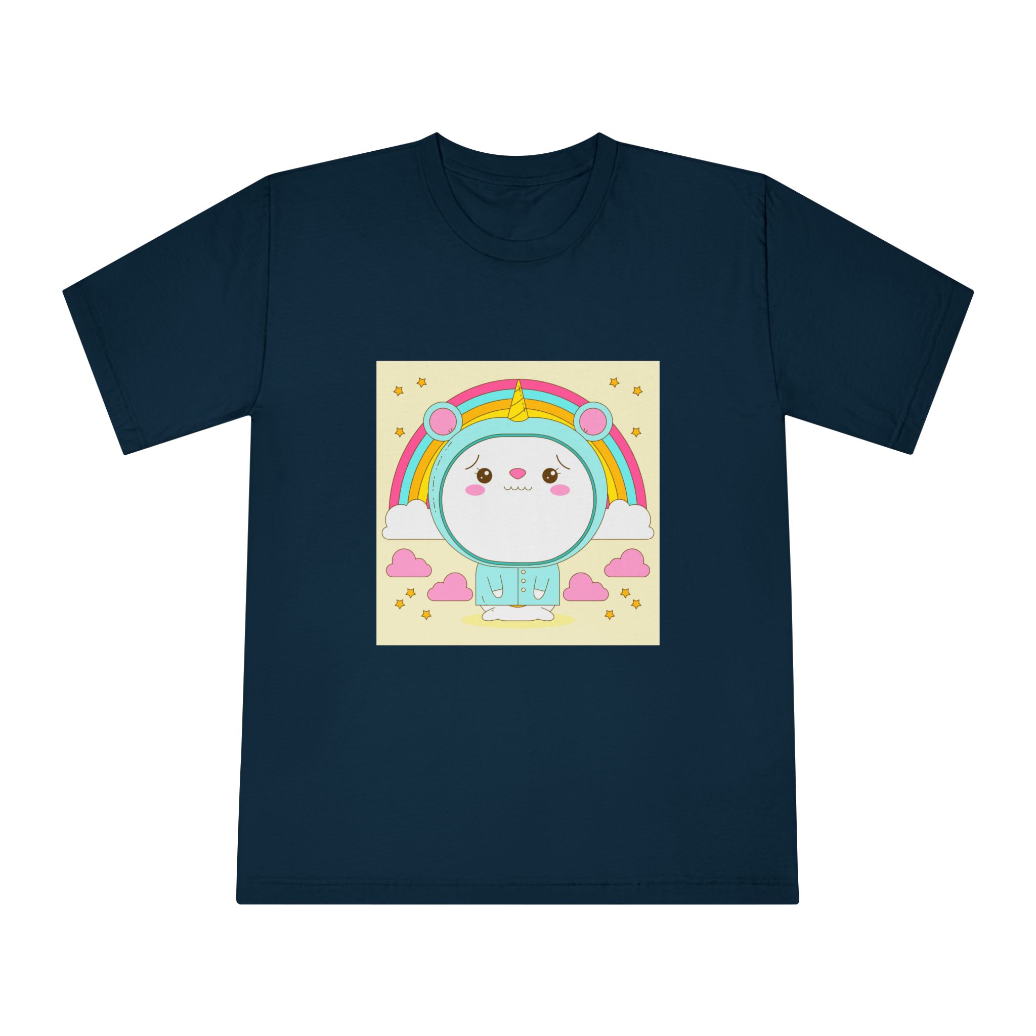Hand Drawn Kawaii Animal Unisex Classic Crewneck T Shirt - Image 17