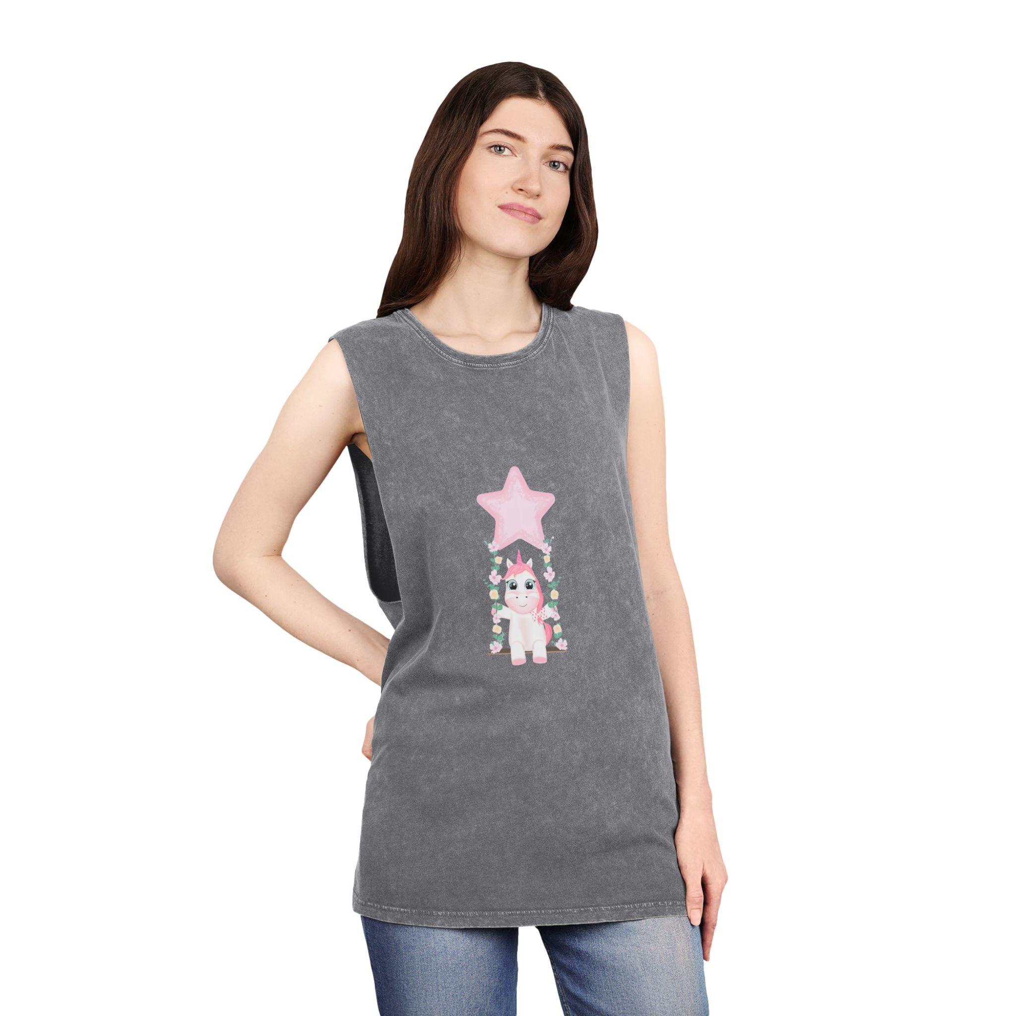 Unicorn V431 Unisex Stonewash Tank Top - Image 12