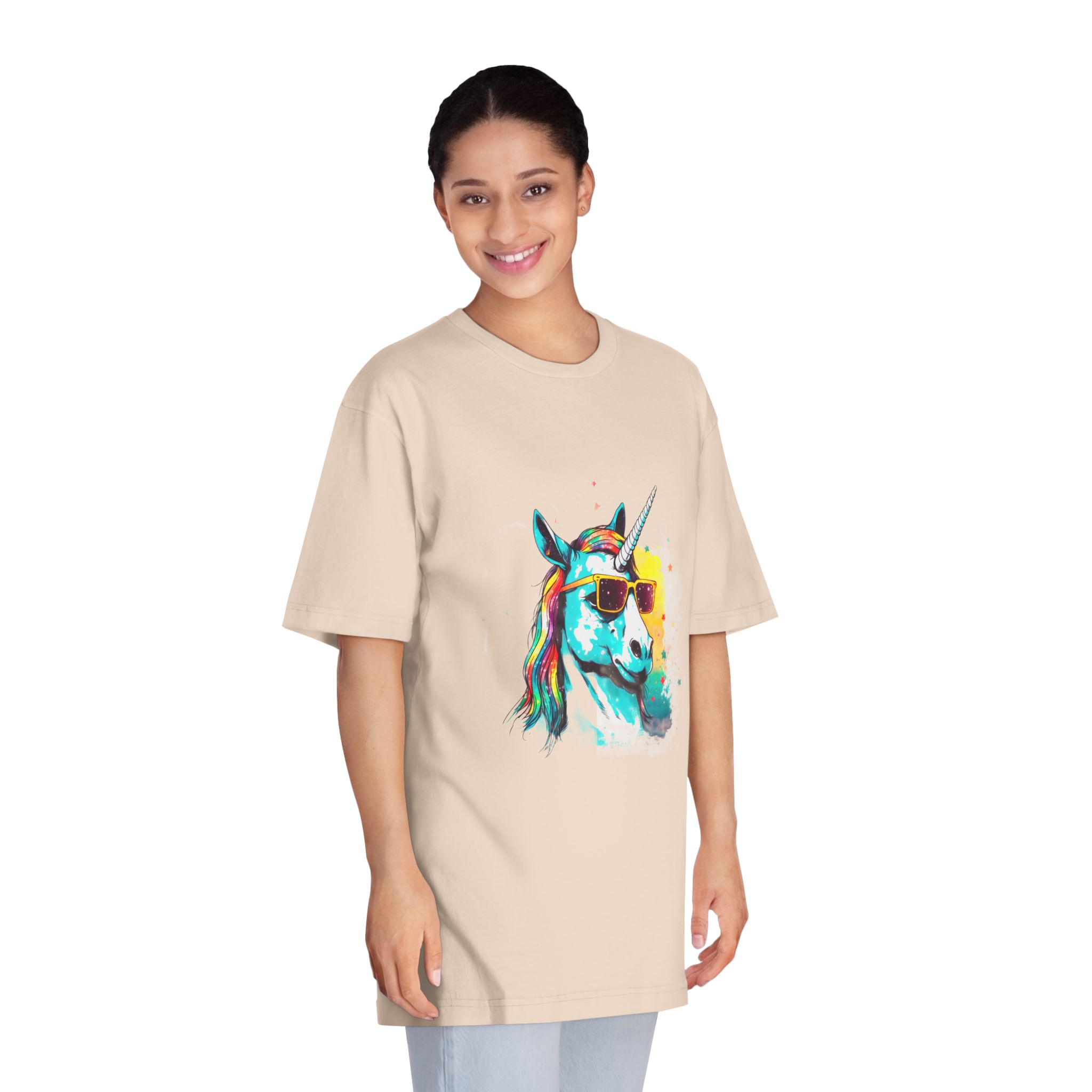 Cute Cartoon Baby Unicorn Isolated Transparent Background Ideal Tshirt Prints Stickers Mugs Unisex Classic Crewneck T Shirt - Image 11