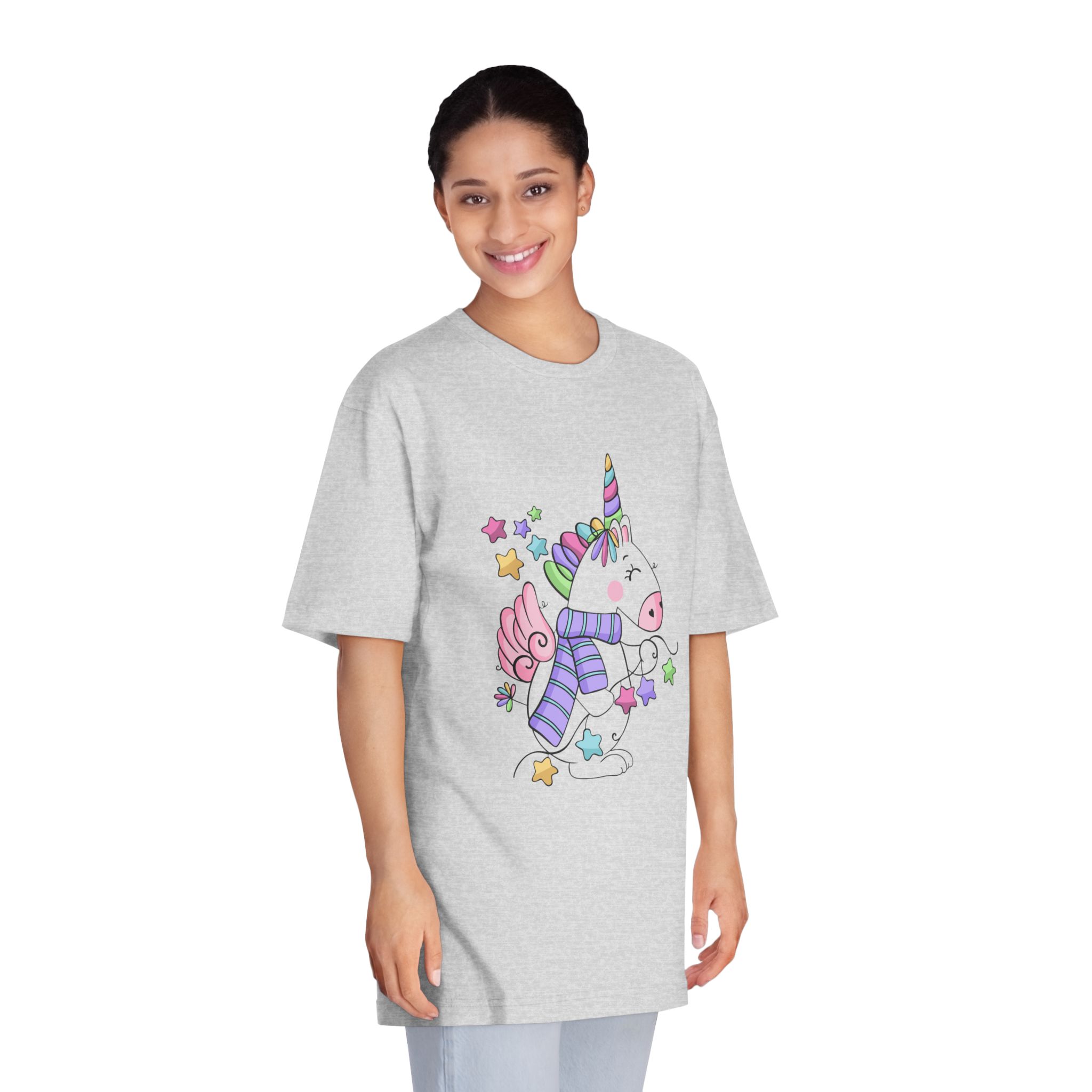 Happy Unicorn Unisex Classic Crewneck T Shirt - Image 15