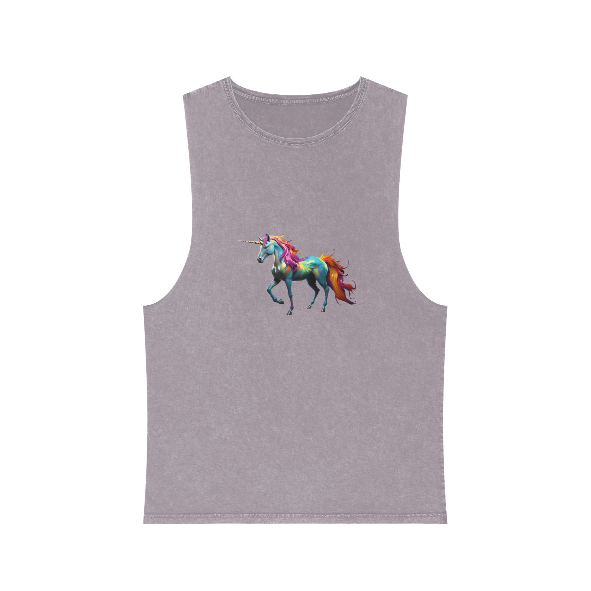 Mythical Unicorn With Oil Spill Colors Fotor Bg Remover 2023110415173 Unisex Stonewash Tank Top - Image 17