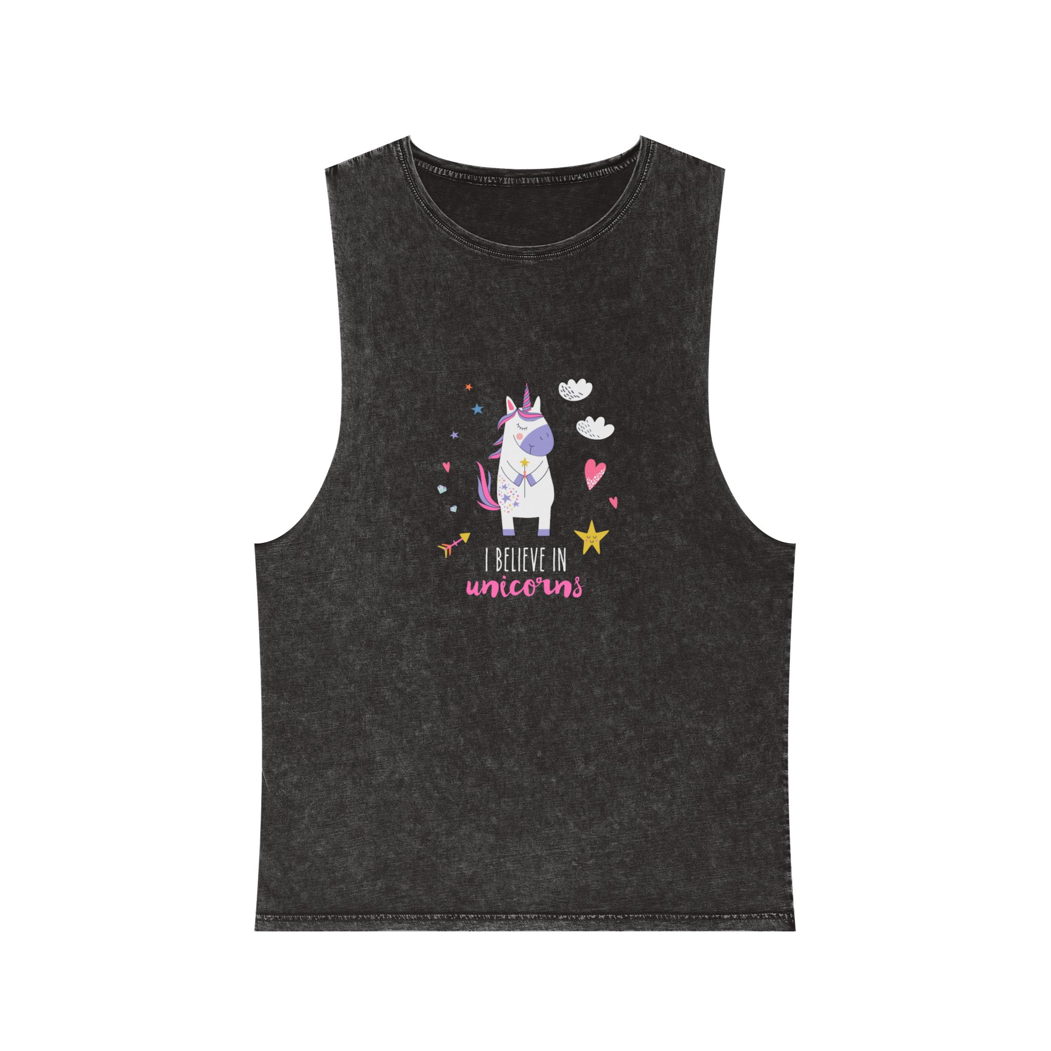 I Belive In Unicorns 1624293 Unisex Stonewash Tank Top