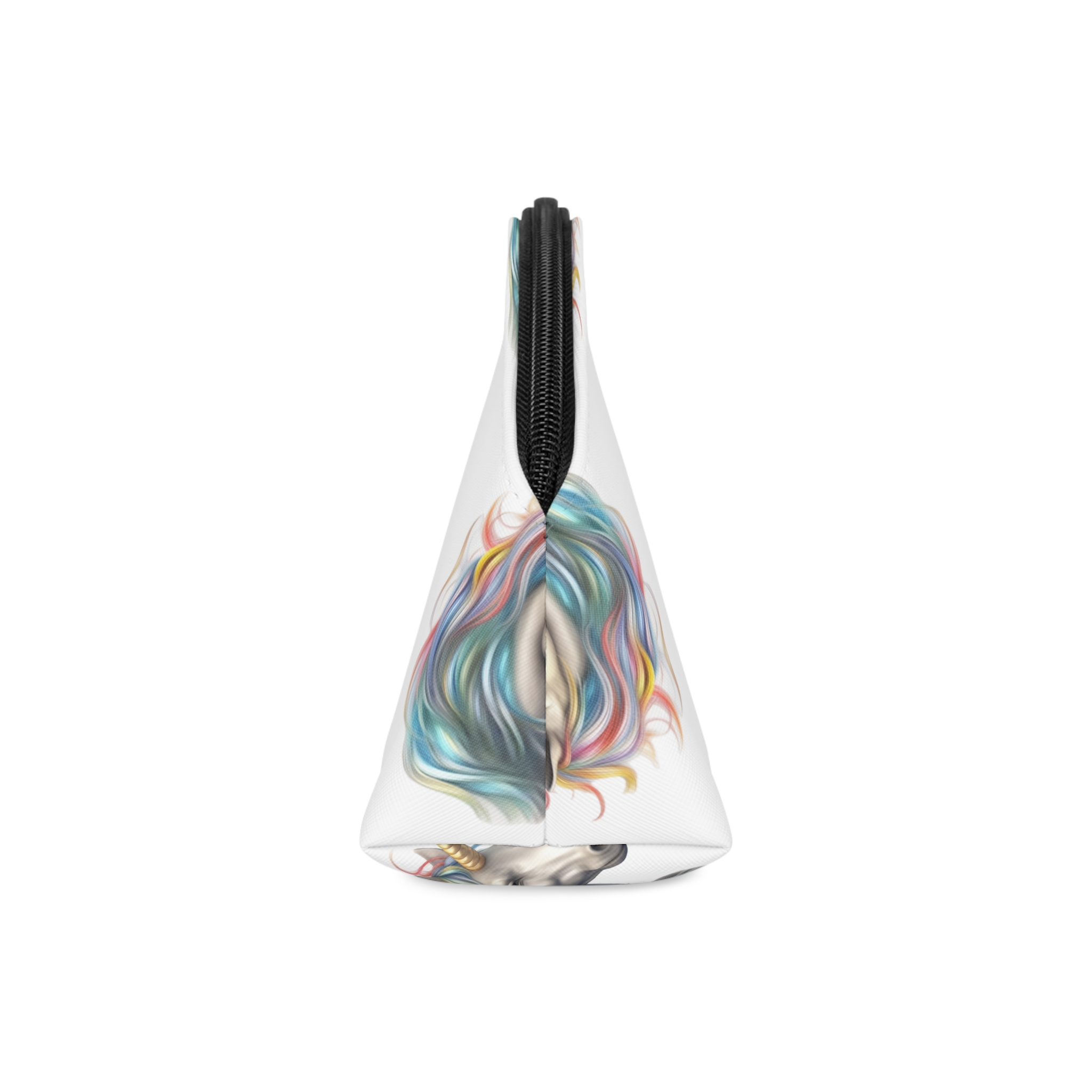 There Is Drawing Unicorn With Colorful Mane Generative Ai Makeup Bag - Image 4
