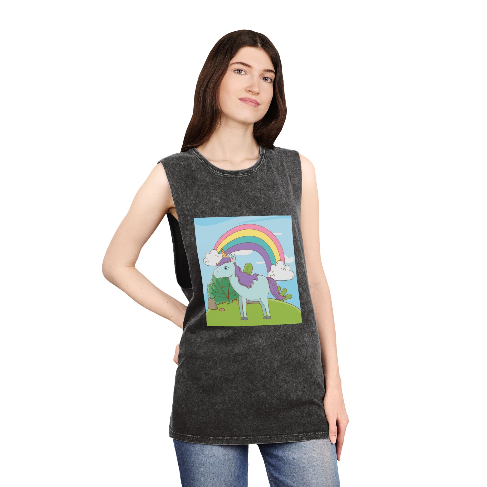 Unicorn V334 Unisex Stonewash Tank Top - Image 4