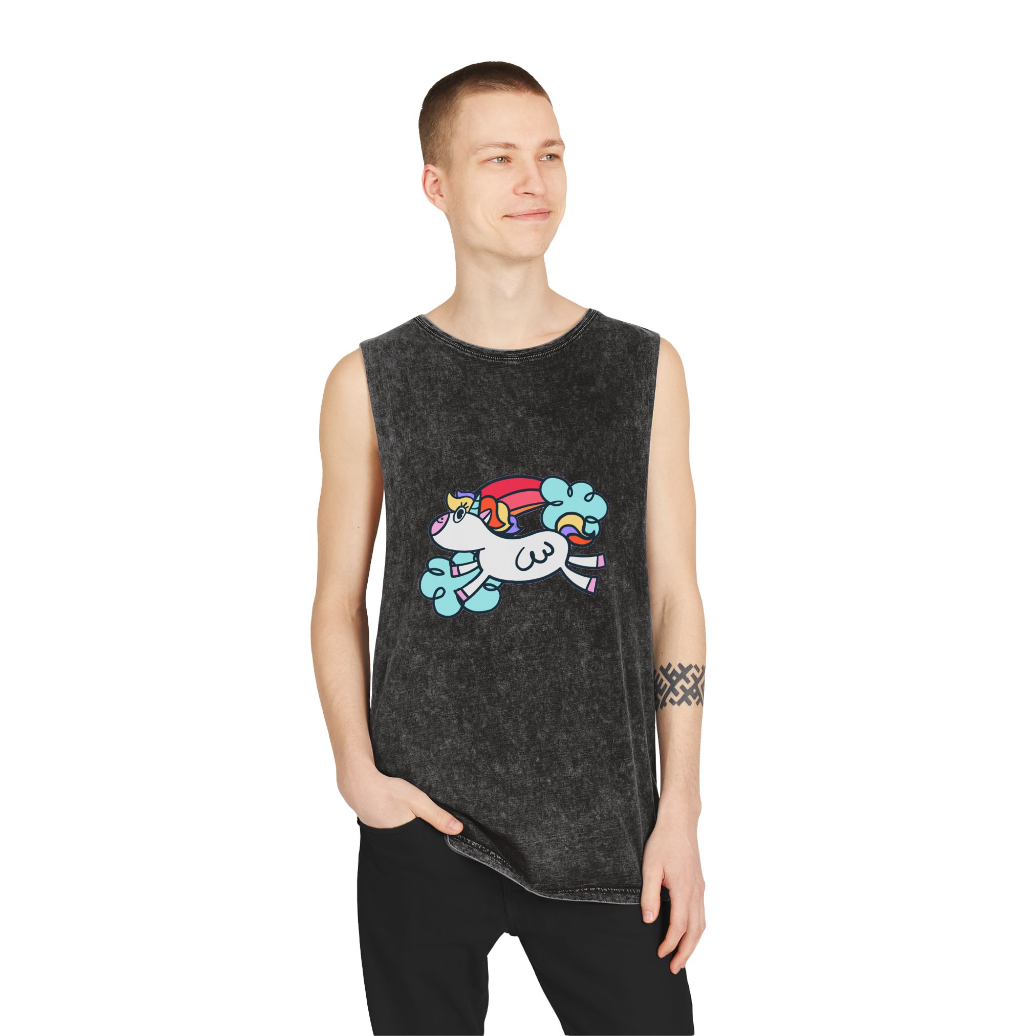Unicorn V326 Unisex Stonewash Tank Top - Image 3