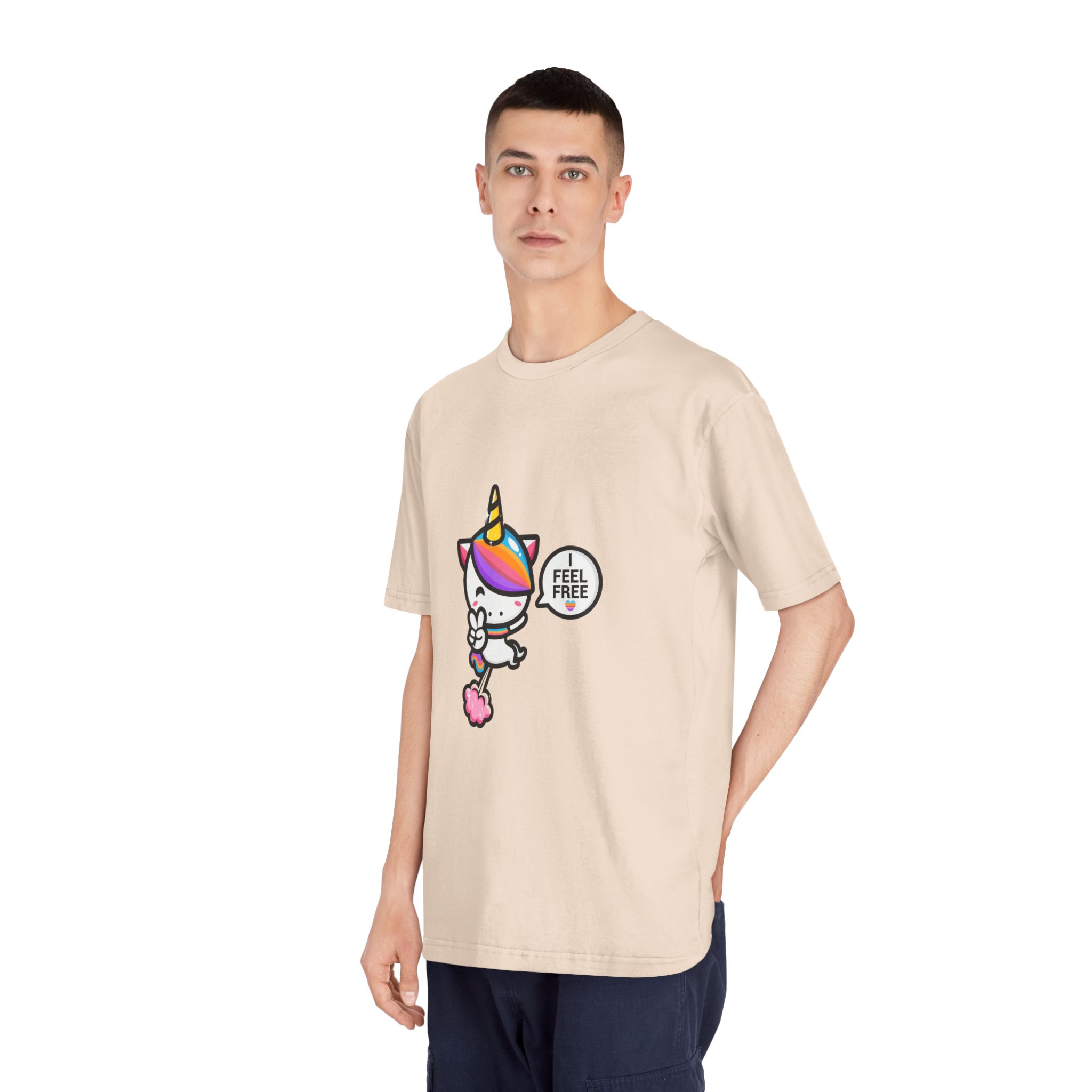 Cute Unicorn Is Flying With Fart Unisex Classic Crewneck T Shirt - Image 12