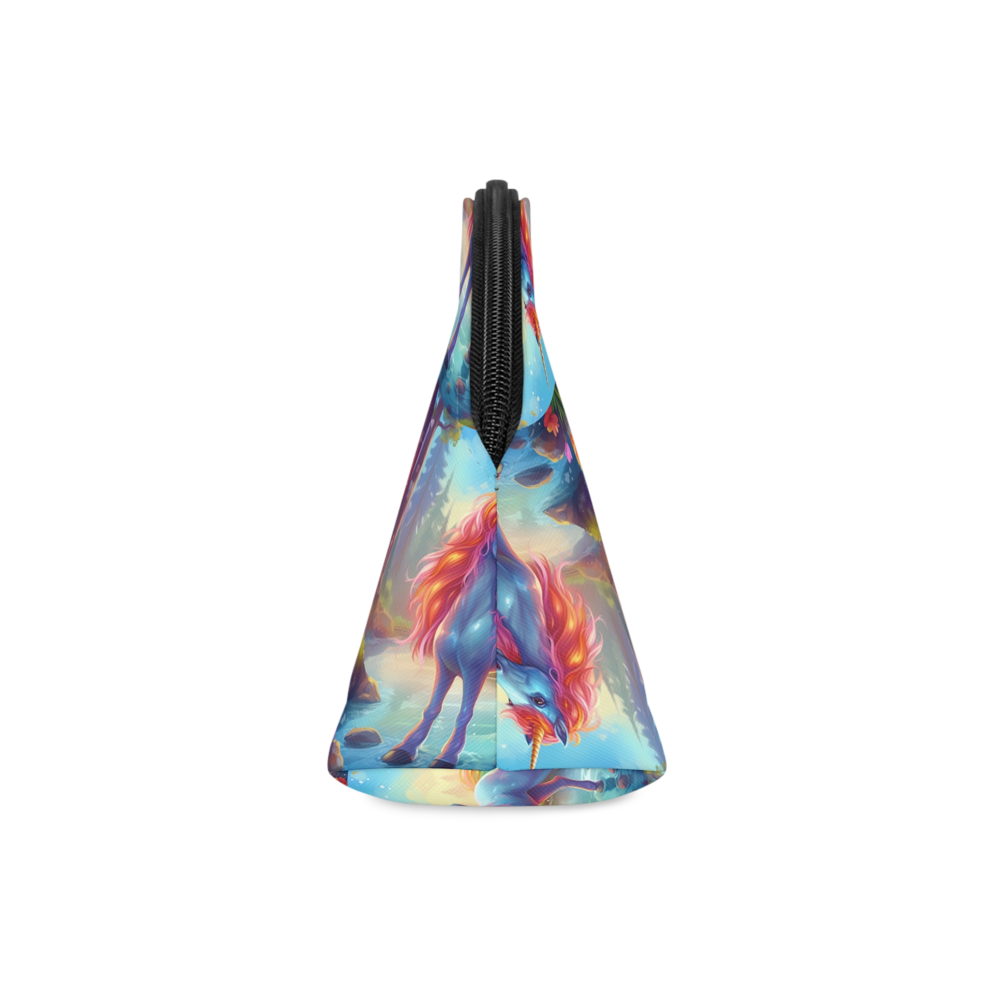 Unicorn Standing Stream Water Forest Generative Ai Makeup Bag - Image 4