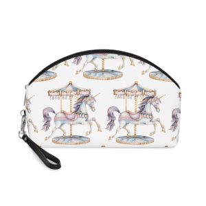 Watercolor Carousel Unicorn With Pastel Colors Whimsical Vintage Style Makeup Bag