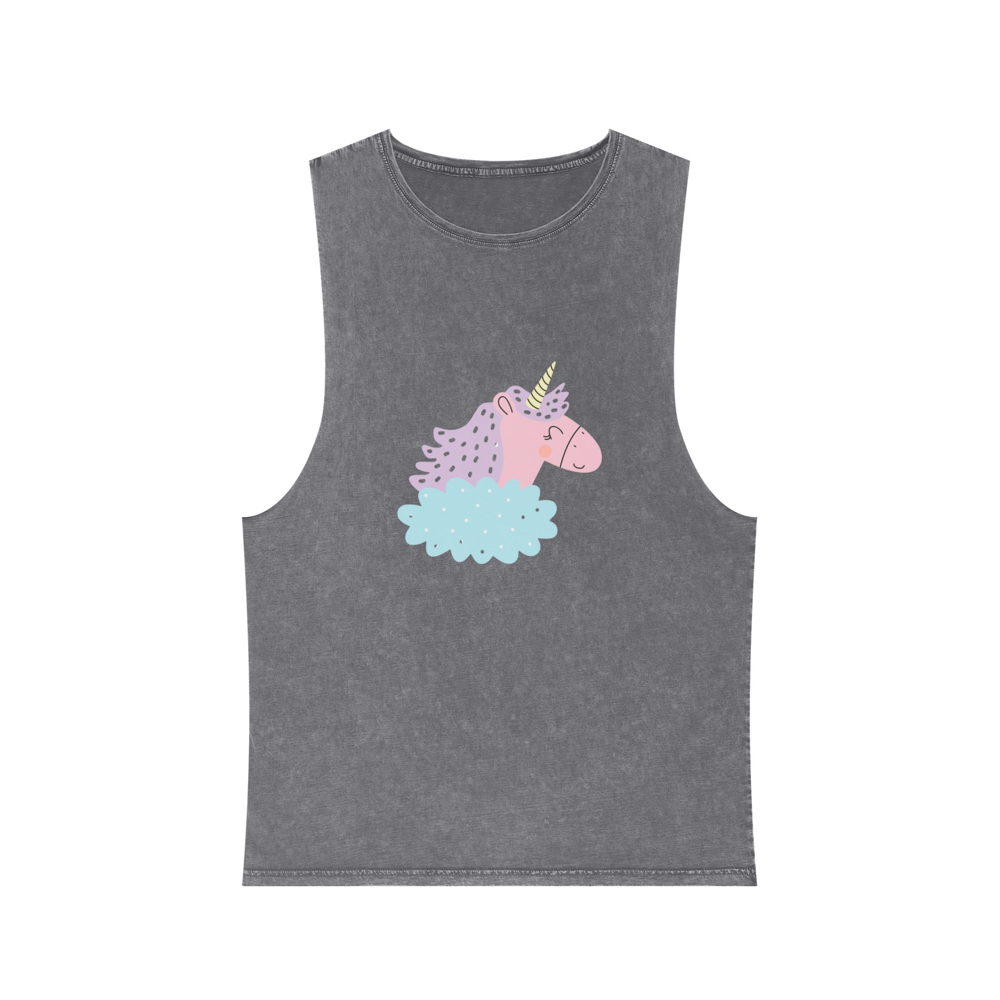 Sweetie Unicorn 184636 Unisex Stonewash Tank Top - Image 9