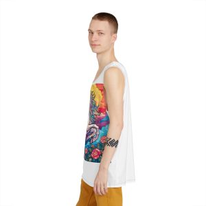 Unicorn Sky With Flowers Clouds Generative Ai Mens Tank Aop