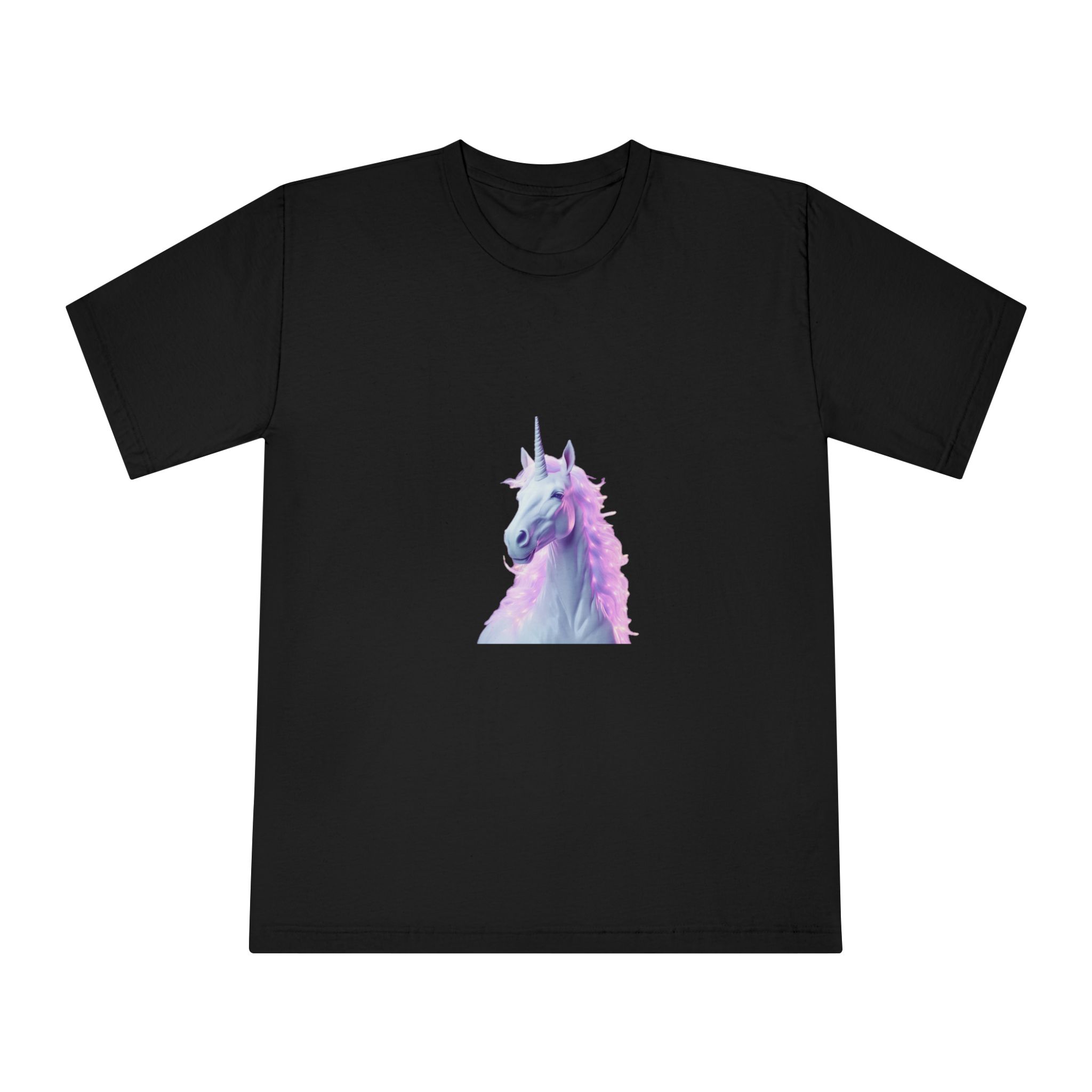 Unicorn With Pink Tone Colors Unisex Classic Crewneck T Shirt - Image 5