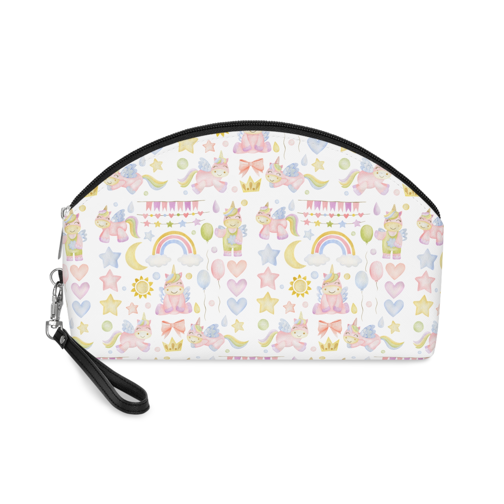 Set Watercolor Illustrations Unicorns Happy Birthday Stickers Makeup Bag