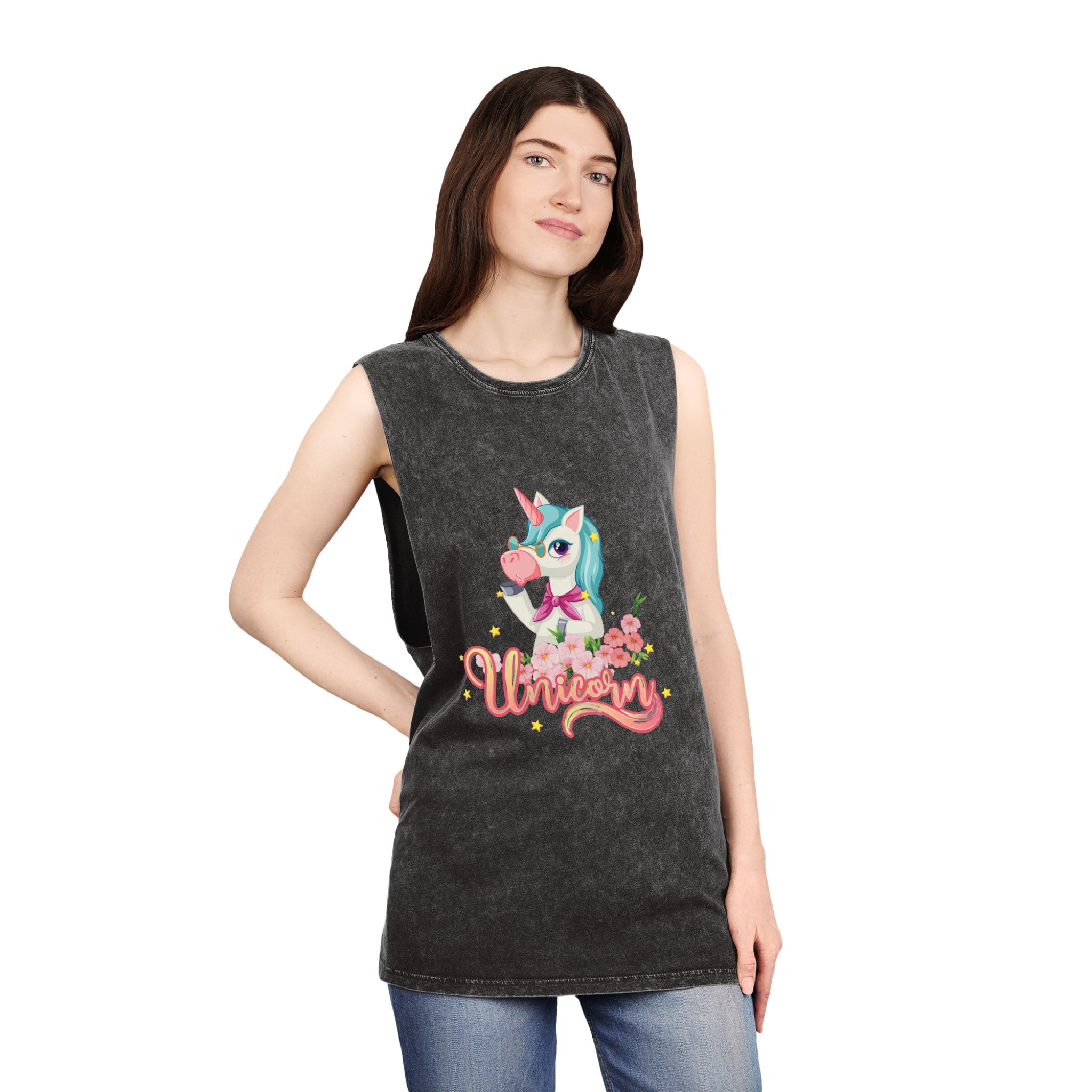 Unicorn V442 Unisex Stonewash Tank Top - Image 4