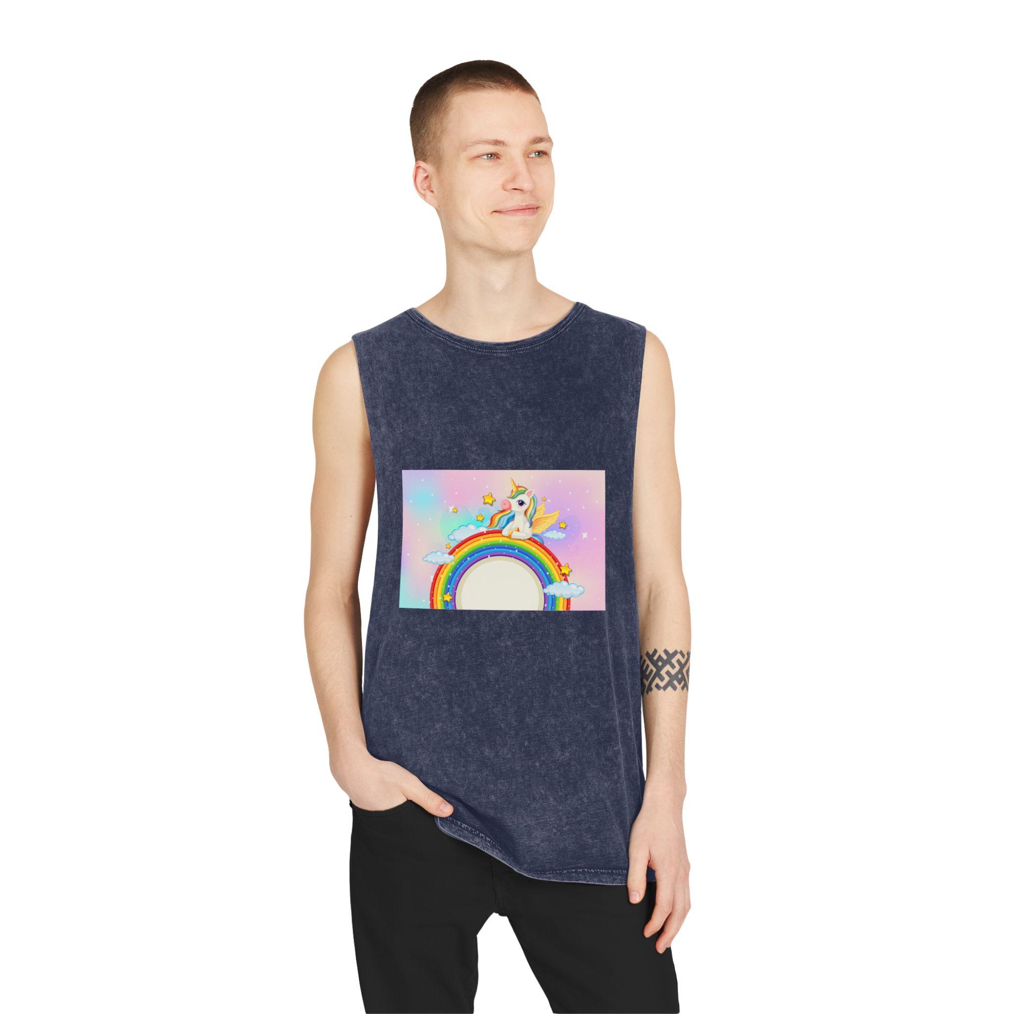 Unicorn V467 Unisex Stonewash Tank Top - Image 15