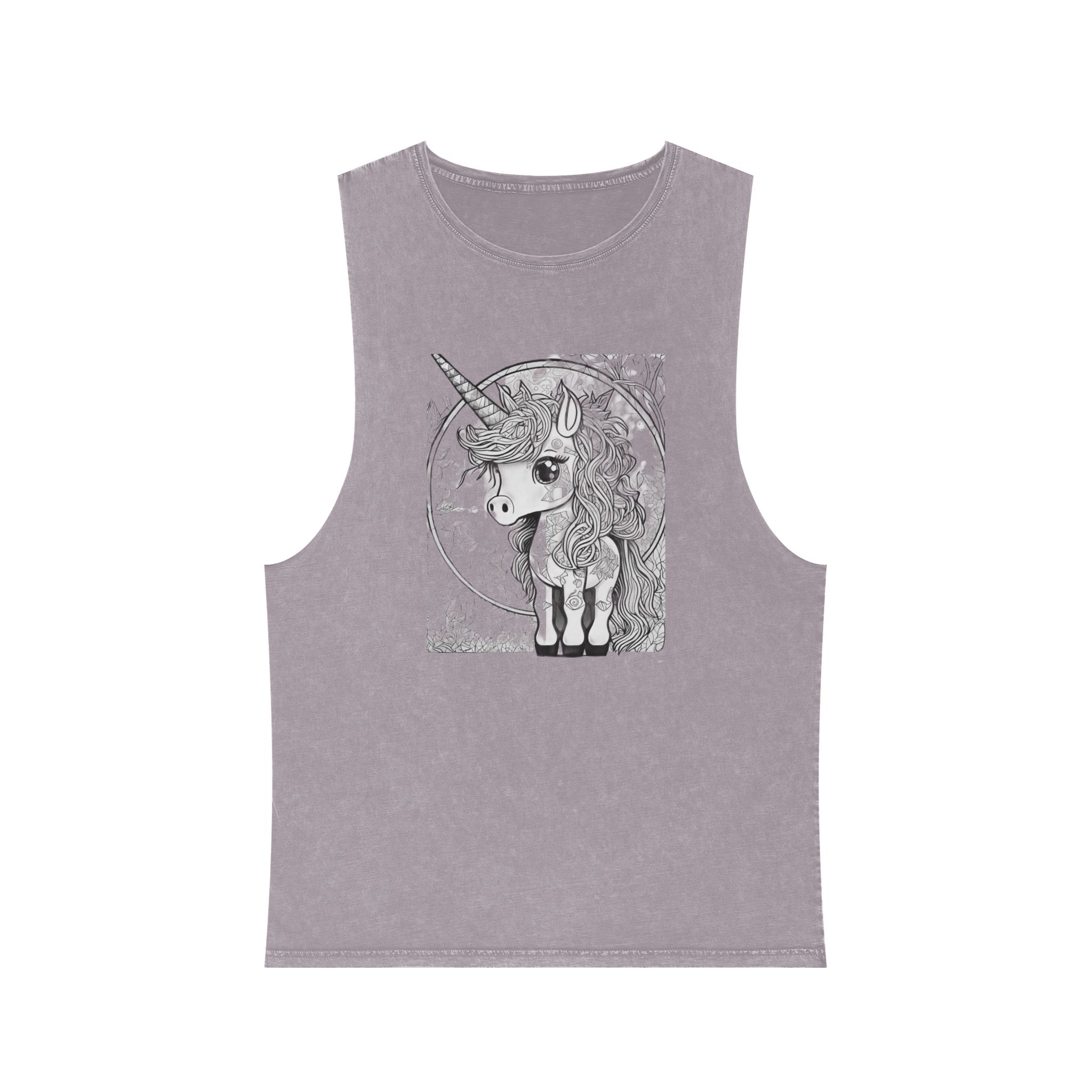 Children S Unicorn Fantasy Art Unisex Stonewash Tank Top - Image 17