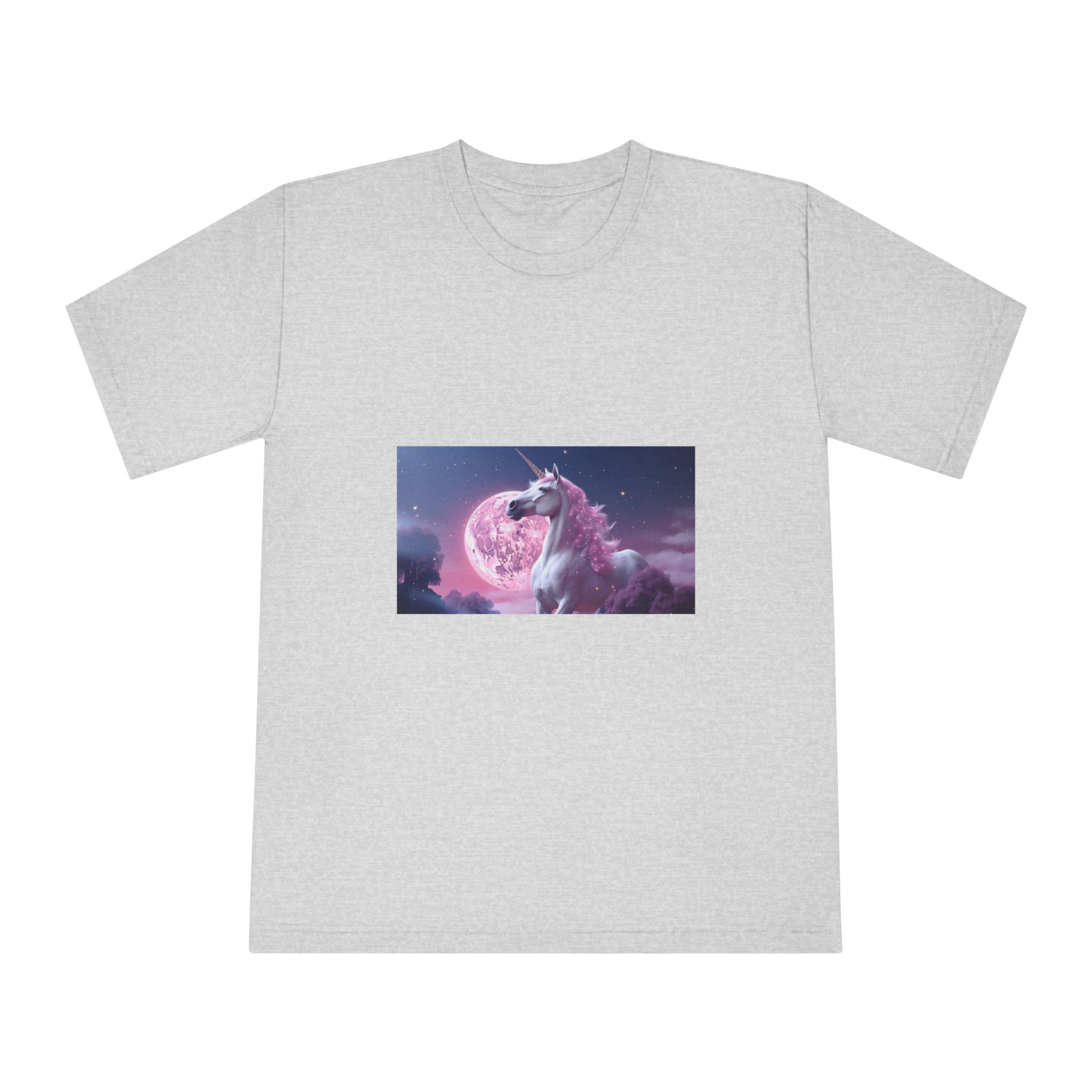 Pink Background With Unicorn Illustration Ai Generativexa Unisex Classic Crewneck T Shirt - Image 13