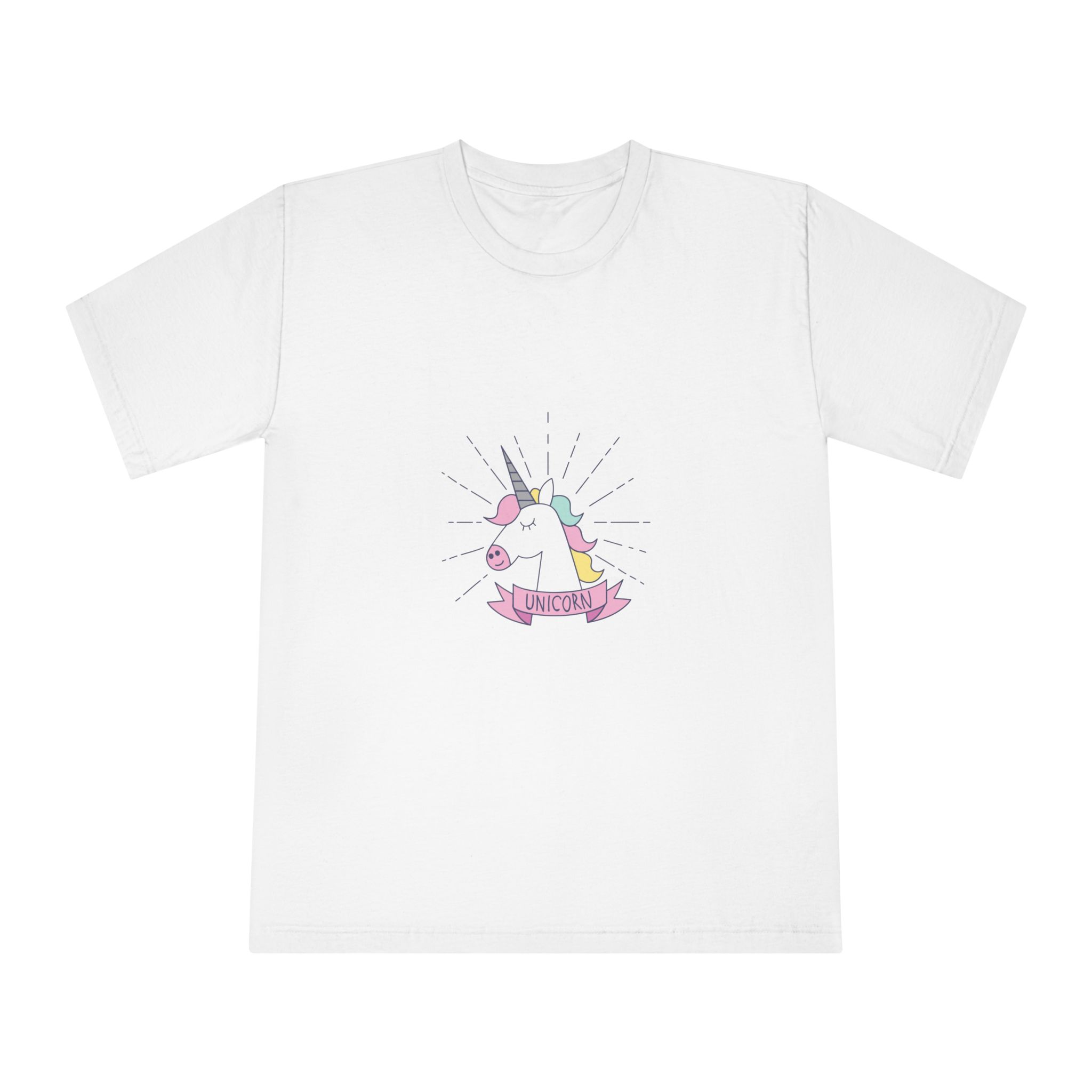 Unicorn Symbol Isolated White Background Unisex Classic Crewneck T Shirt Product