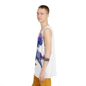 Beautiful Unicorn Running Magical Meadow Unicorn Background Images Whimsical Unicorn (26) Mens Tank Aop