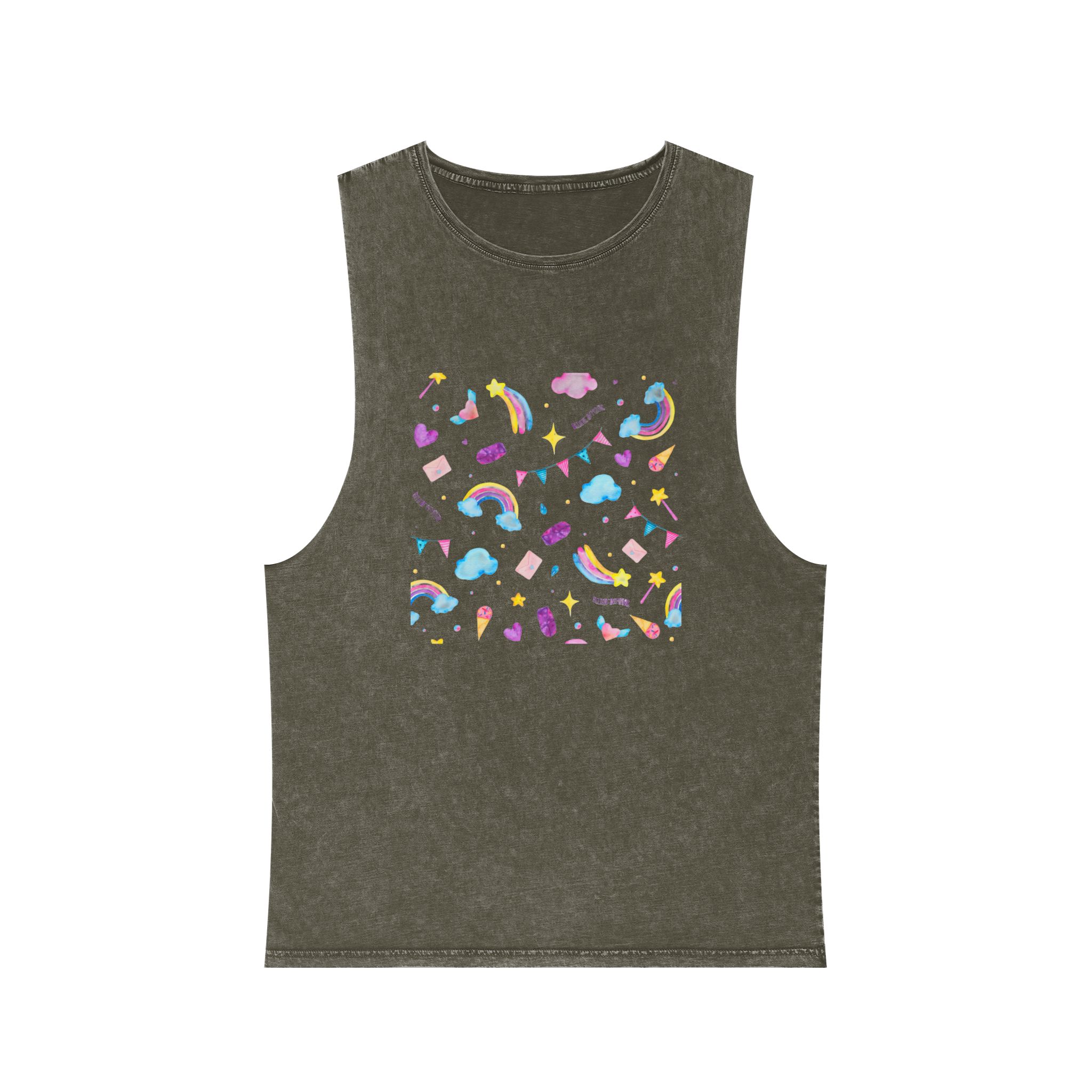 Unicorn V363 Unisex Stonewash Tank Top - Image 5