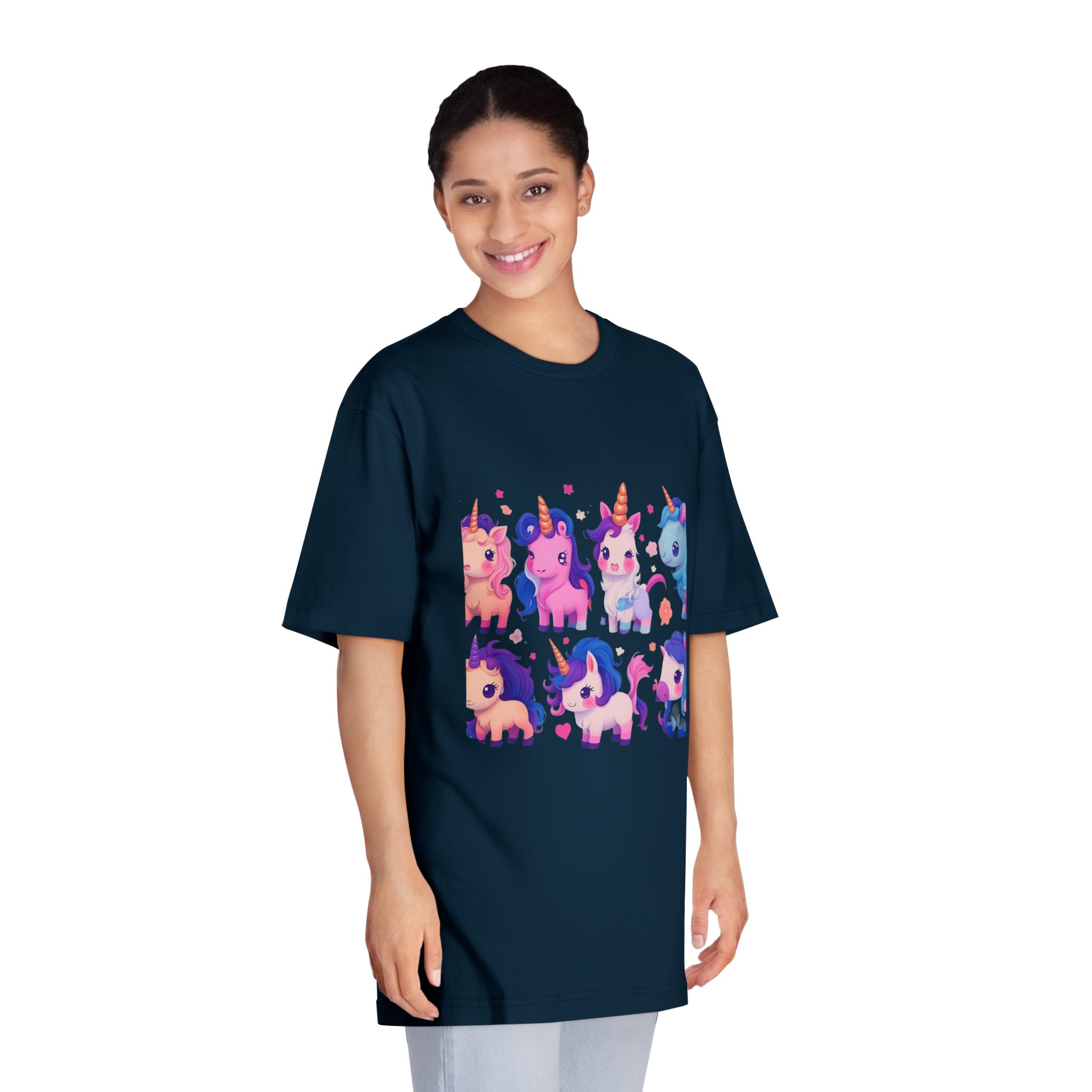 Cute Unicorn Stickers Unisex Classic Crewneck T Shirt - Image 19