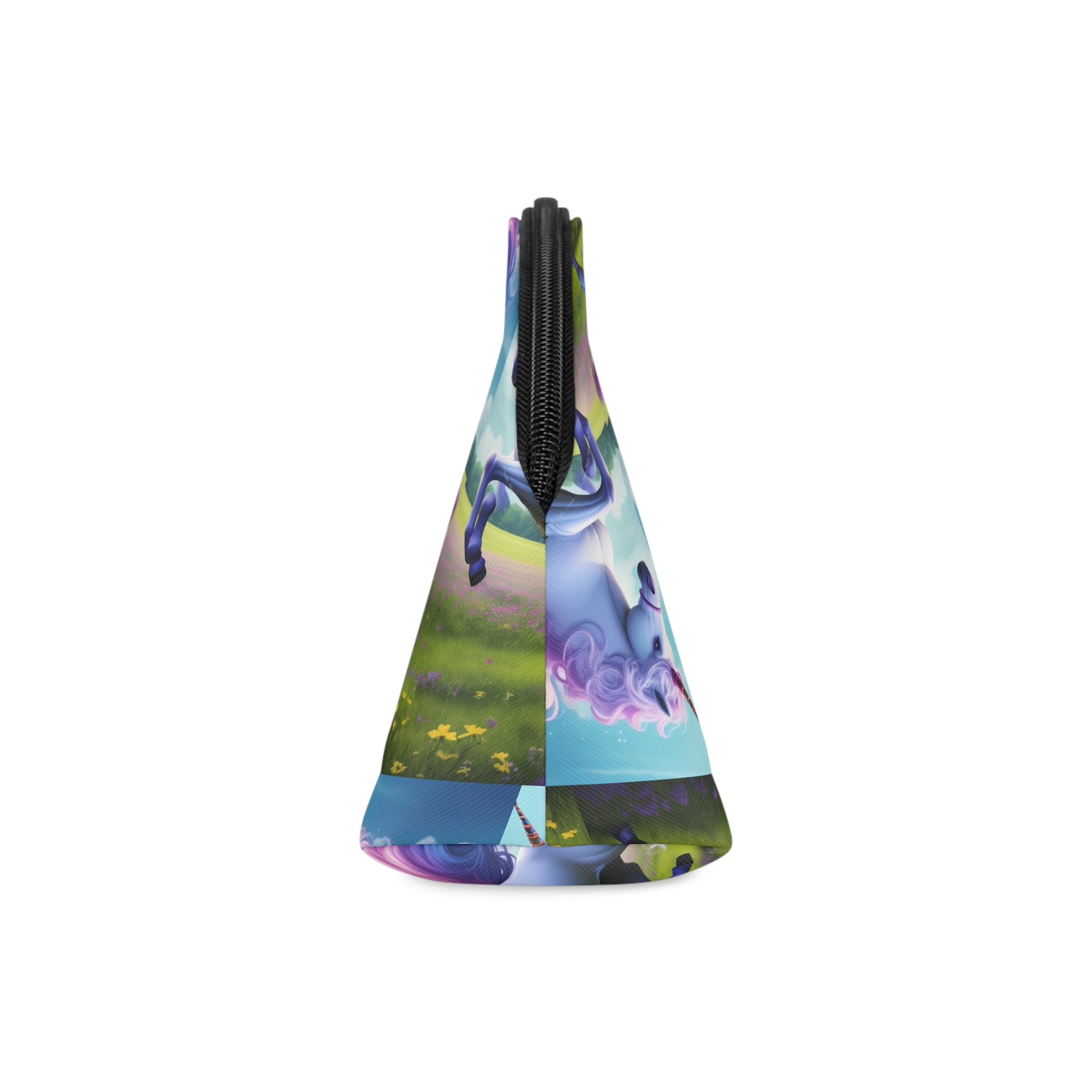 Beautiful Unicorn Running Magical Meadow Unicorn Background Images Whimsical Unicorn (37) Makeup Bag - Image 4