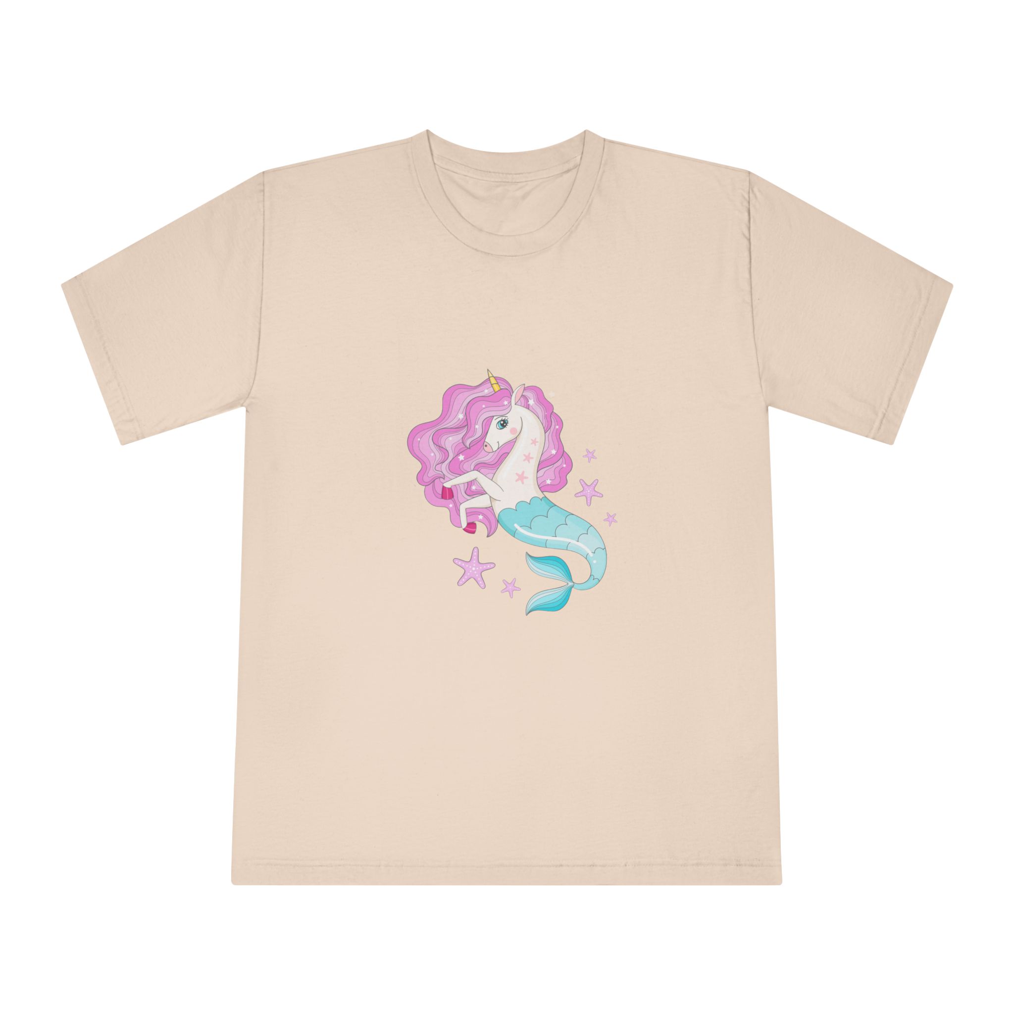 Beautiful Seahorse Unicorn With Pink Mane Unisex Classic Crewneck T Shirt - Image 9