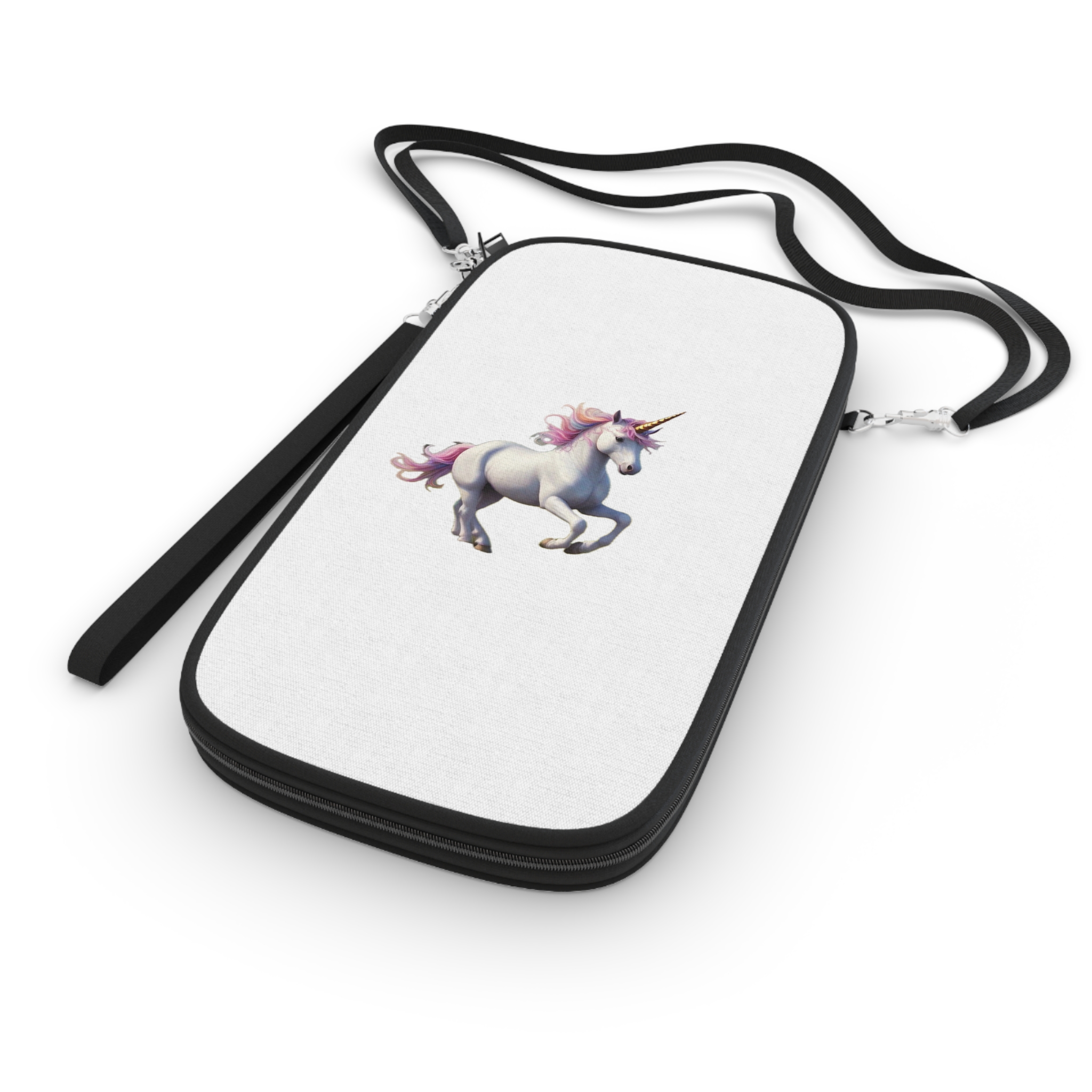 Beautiful Unicorn Running Magical Meadow Unicorn Background Images Whimsical Unicorn (6) Passport Wallet - Image 3