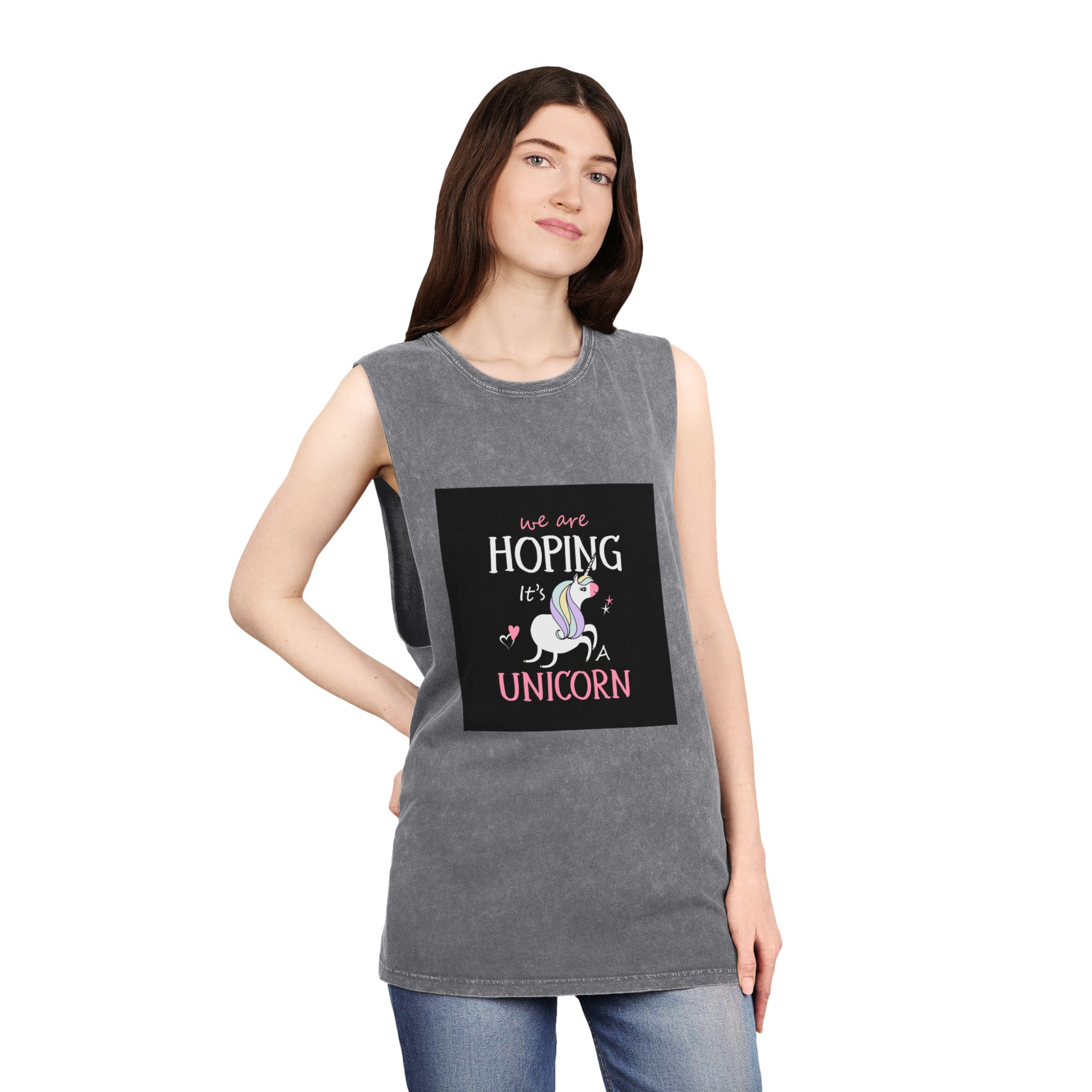 Unicorn 15 Unisex Stonewash Tank Top - Image 12
