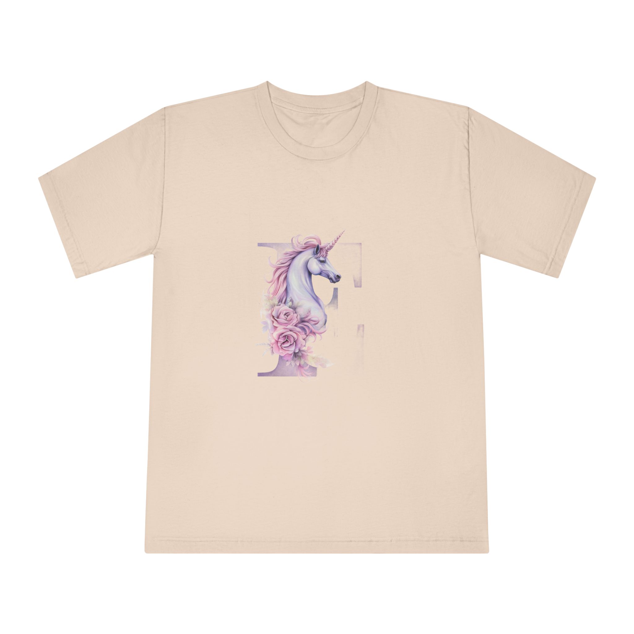 There Is Unicorn With Long Mane Flowers It Generative Ai (1) Unisex Classic Crewneck T Shirt - Image 9