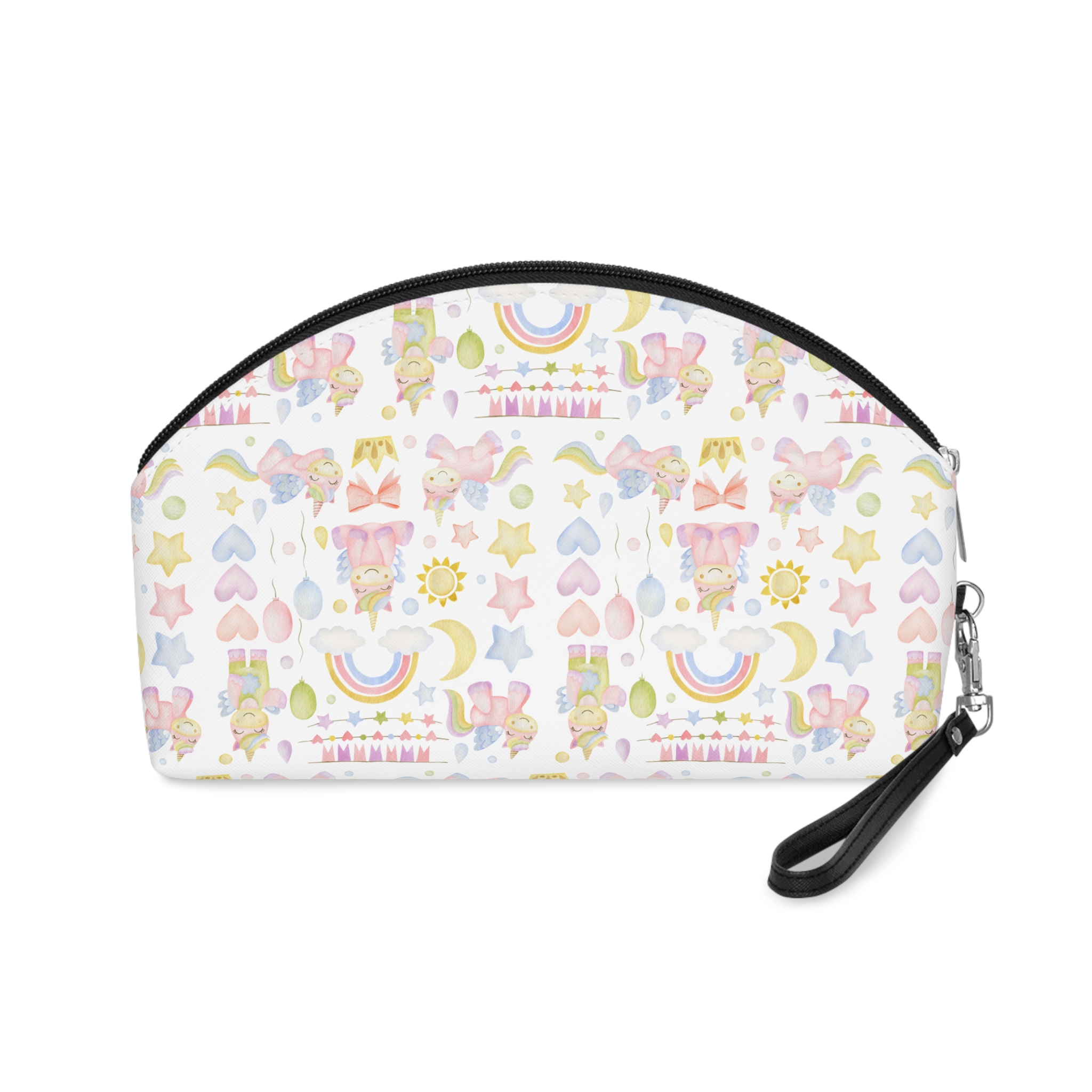 Set Watercolor Illustrations Unicorns Happy Birthday Stickers Makeup Bag - Image 2