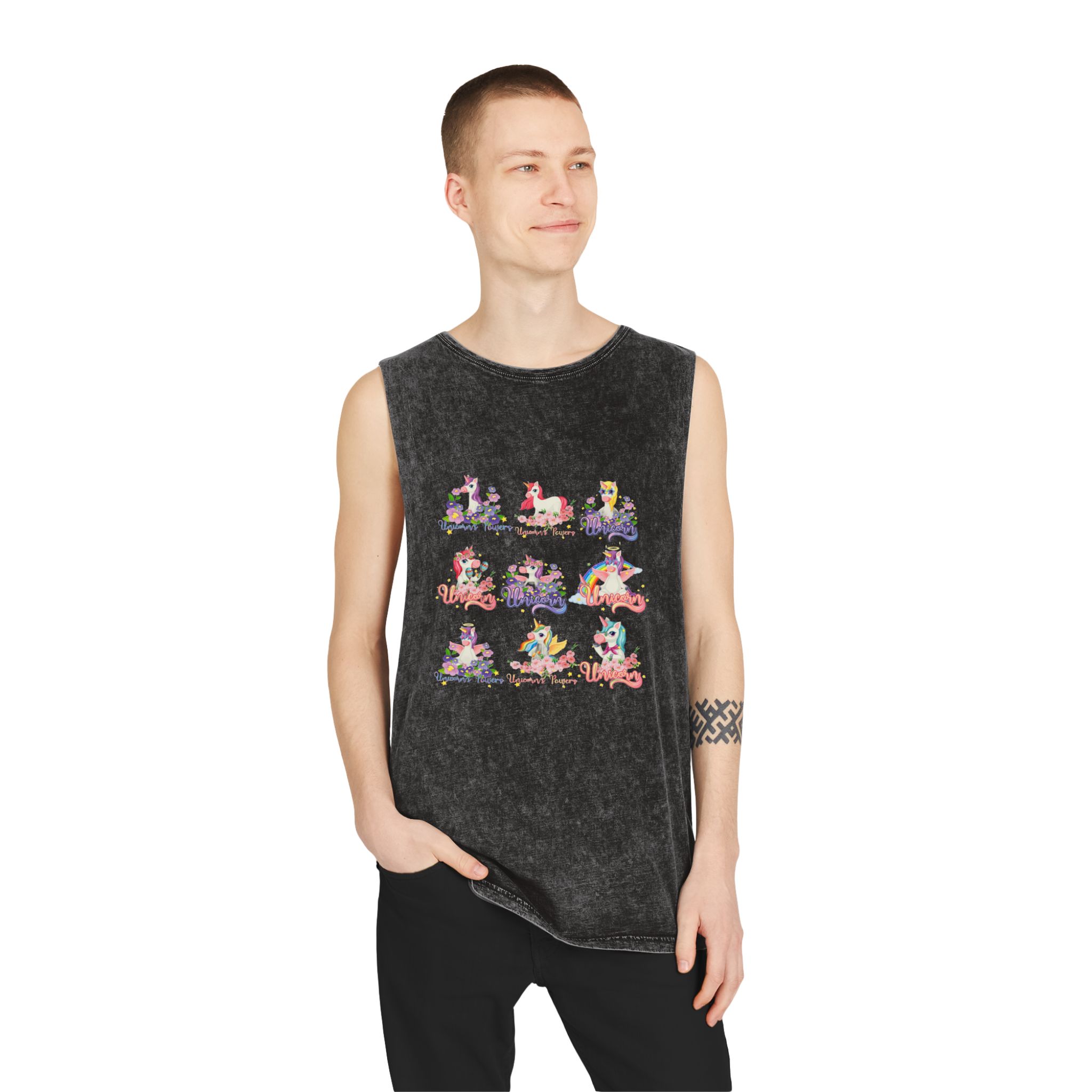 Unicorn V470 Unisex Stonewash Tank Top - Image 3