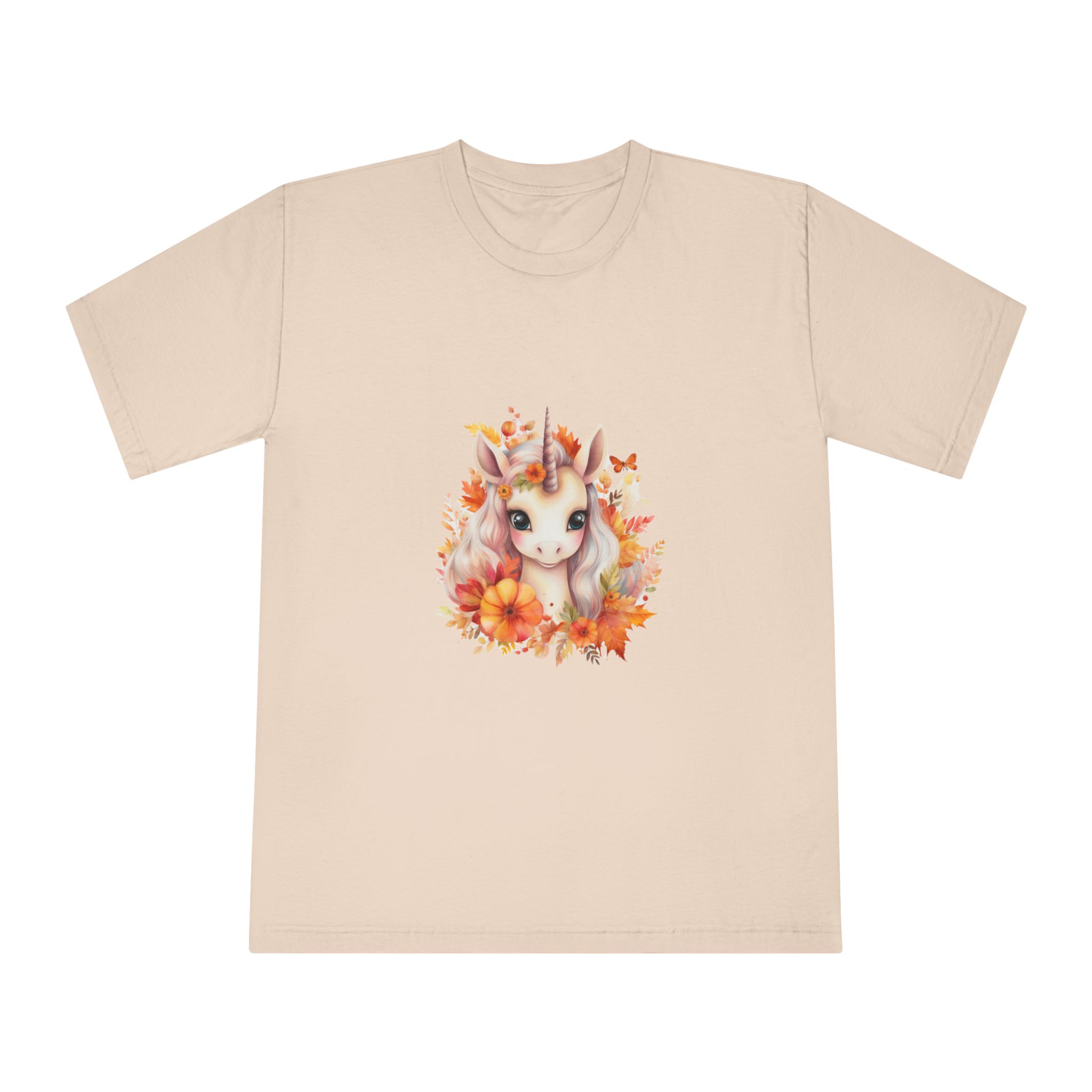 There Is Unicorn With Long Mane Flowers Around It Generative Ai Unisex Classic Crewneck T Shirt - Image 9
