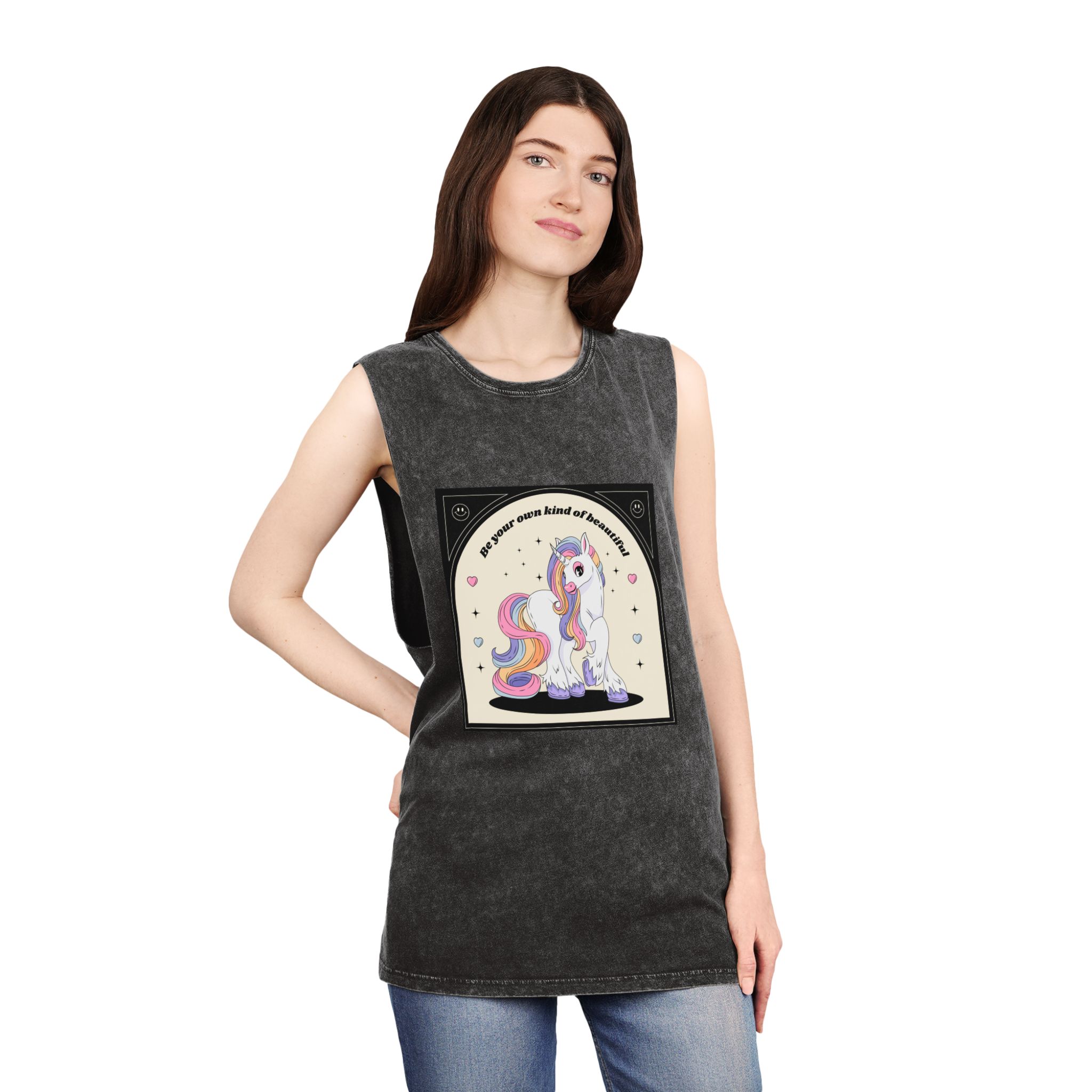 Unicorn V454 Unisex Stonewash Tank Top - Image 4