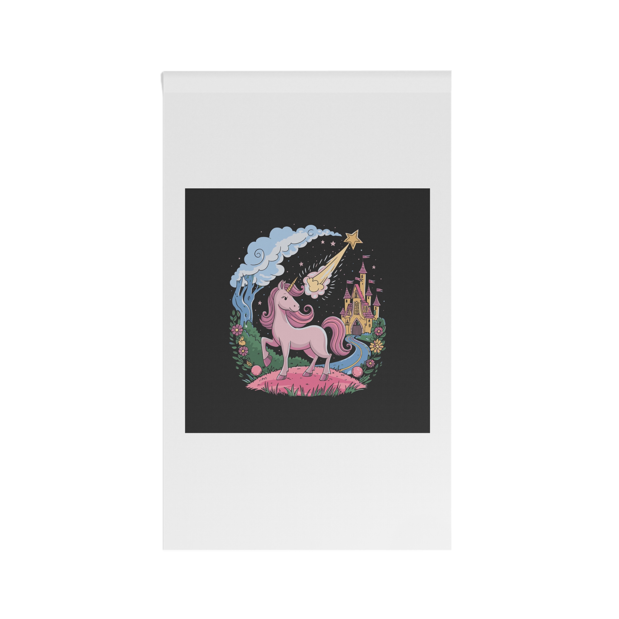 Unicorn With Star Its Head Is Drawn By Unicorn House Banner - Image 2