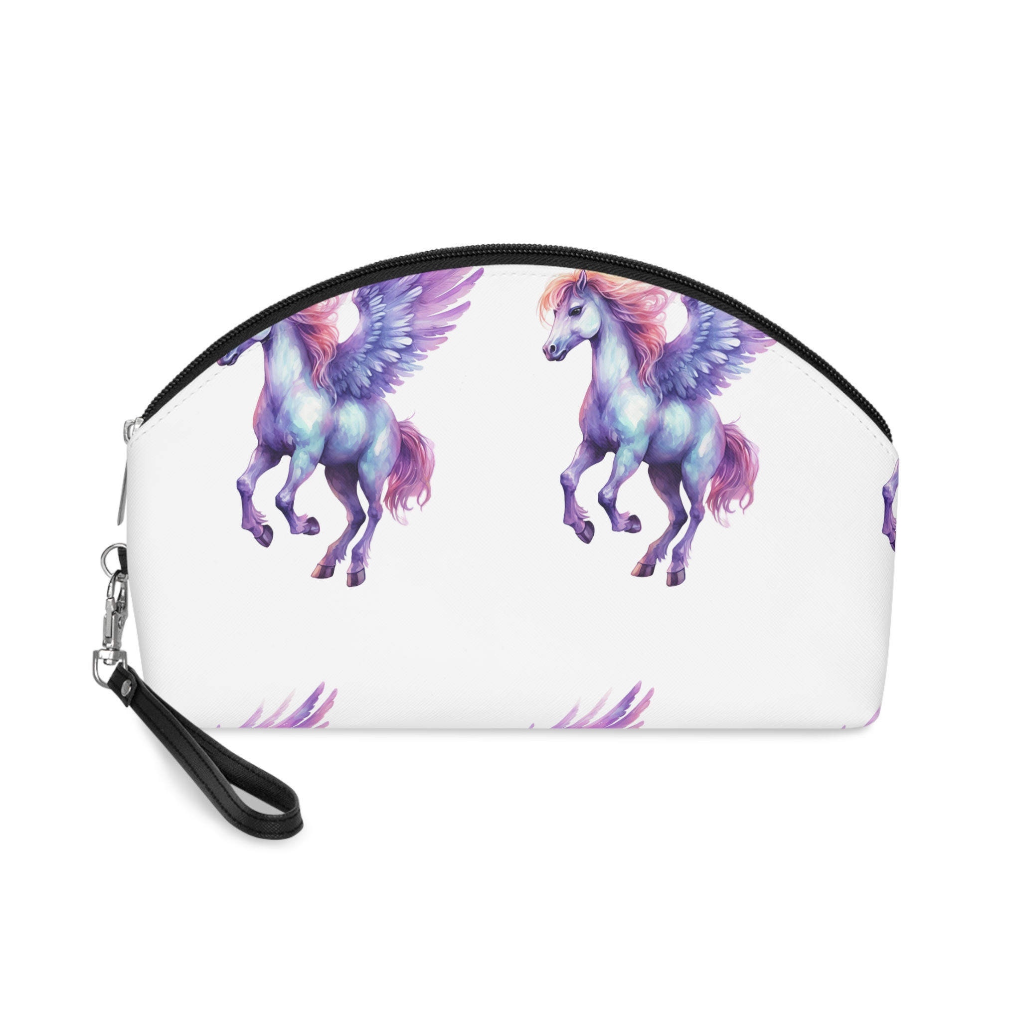 Pegasus Watercolor Clipart Cute Isolated White Background With Generative Ai Technology Makeup Bag
