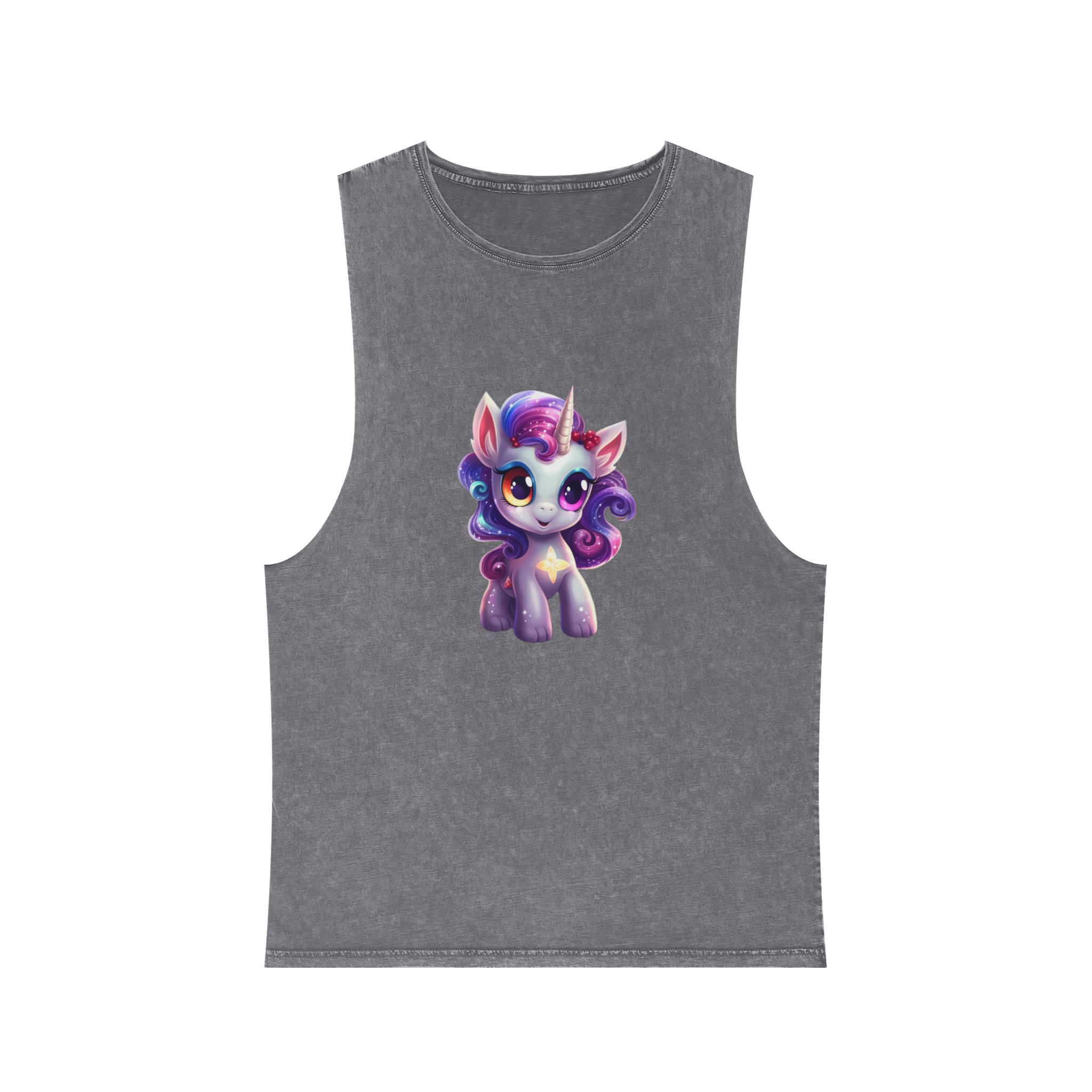 Beautiful Cute Baby Unicorn (2) Unisex Stonewash Tank Top - Image 9