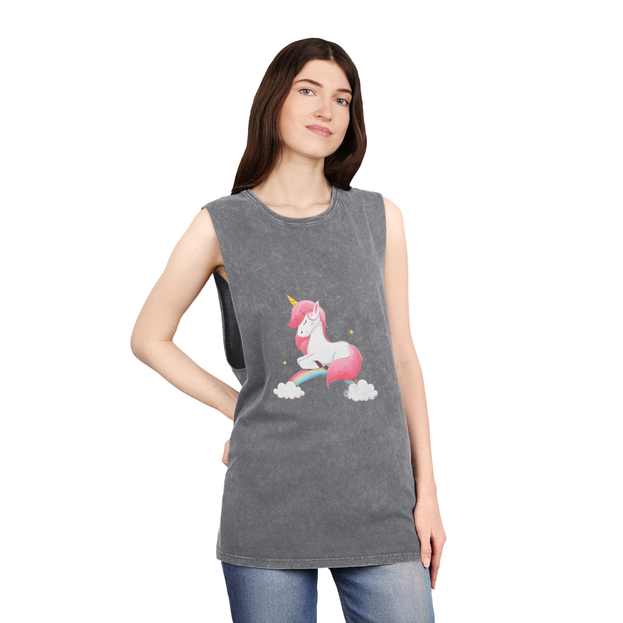 Unicorn V383 Unisex Stonewash Tank Top - Image 12
