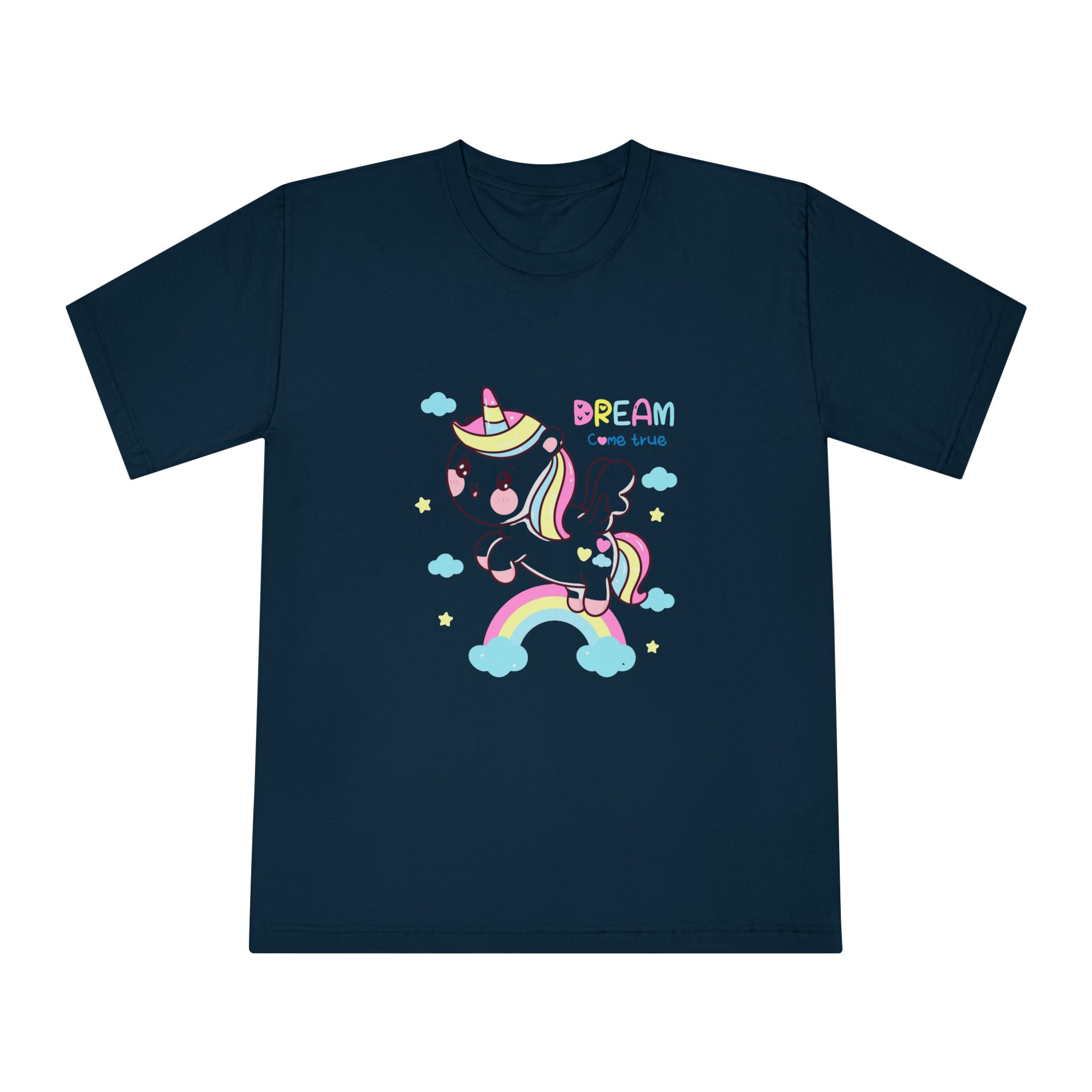 Cute Unicorn Pegasus Cartoon Fly Pastel Rainbow Kawaii Animal Unisex Classic Crewneck T Shirt - Image 17