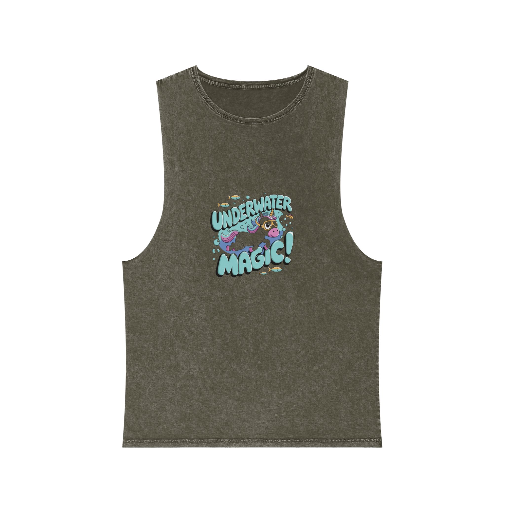 T Shirt Design Kids1 Unisex Stonewash Tank Top - Image 5