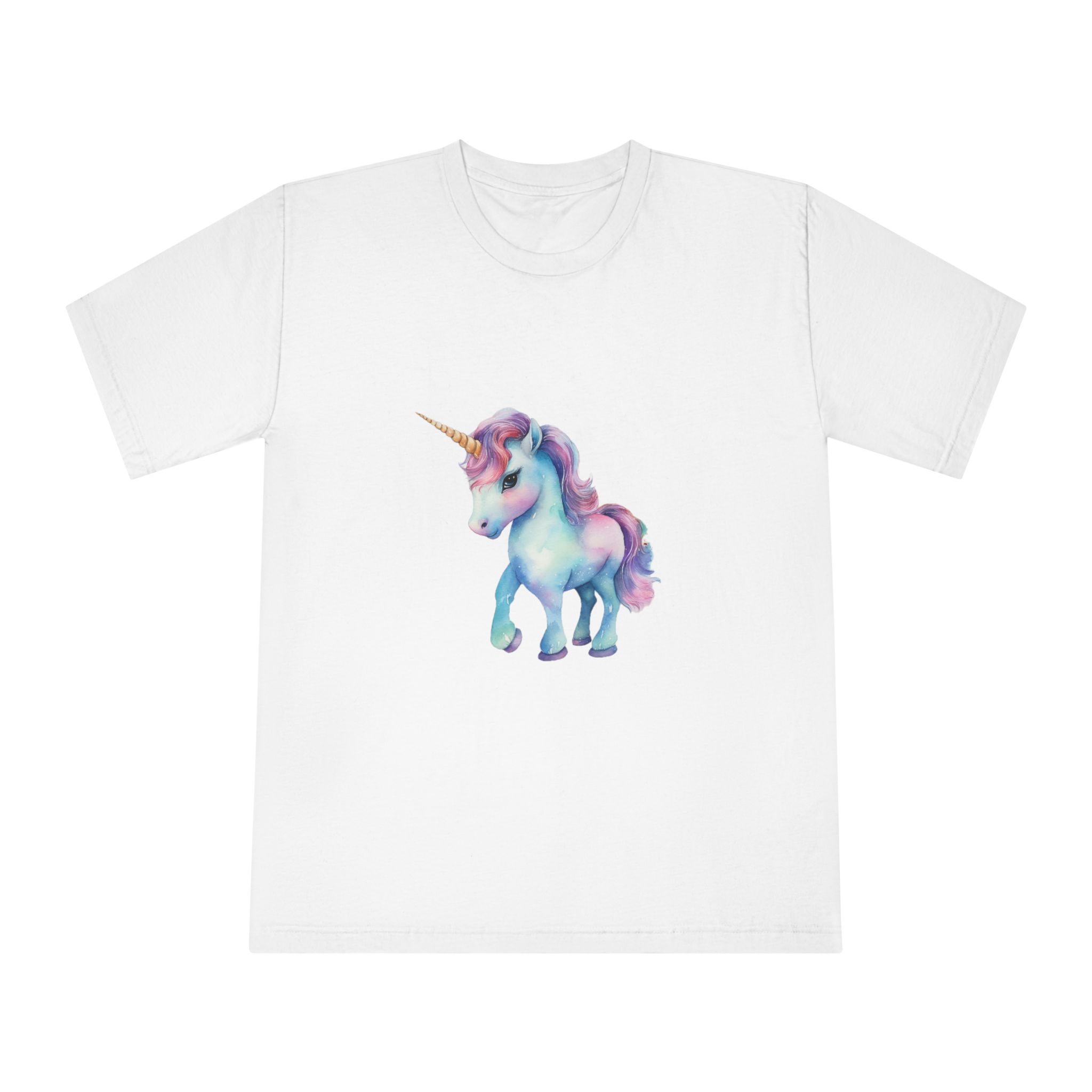 Unicorn With Colorful Mane Pink Mane Generative Ai Unisex Classic Crewneck T Shirt