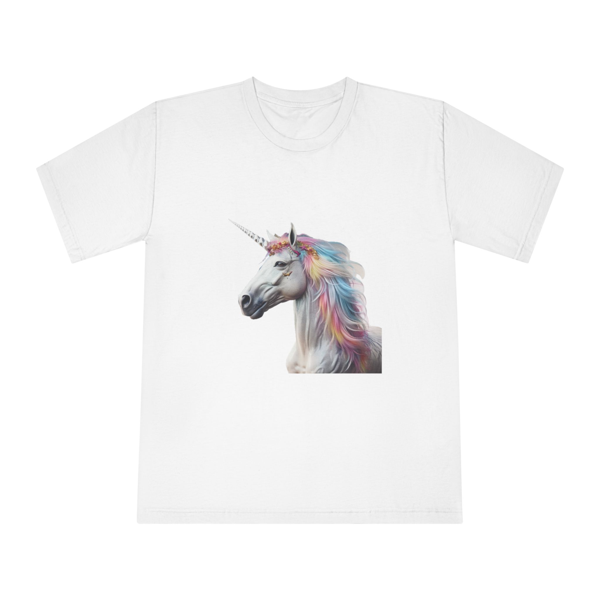 Colorful 3d Mythical Unicorn (3) Unisex Classic Crewneck T Shirt