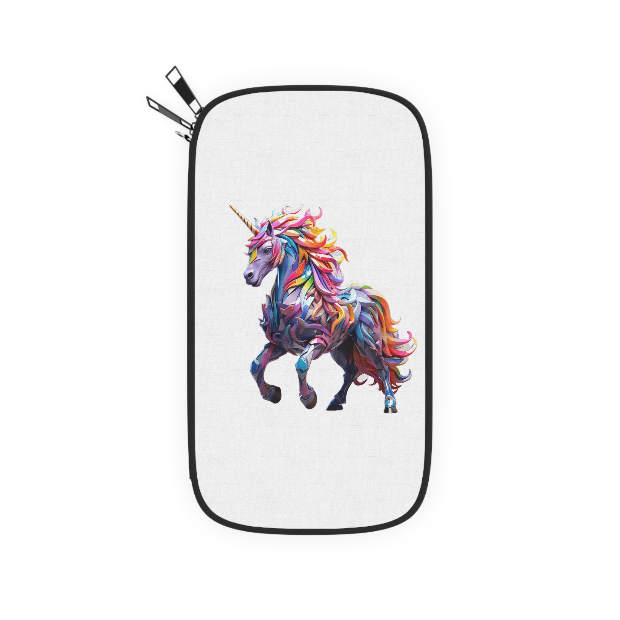Colorful 3d Mythical Unicorn (4) Passport Wallet - Image 2