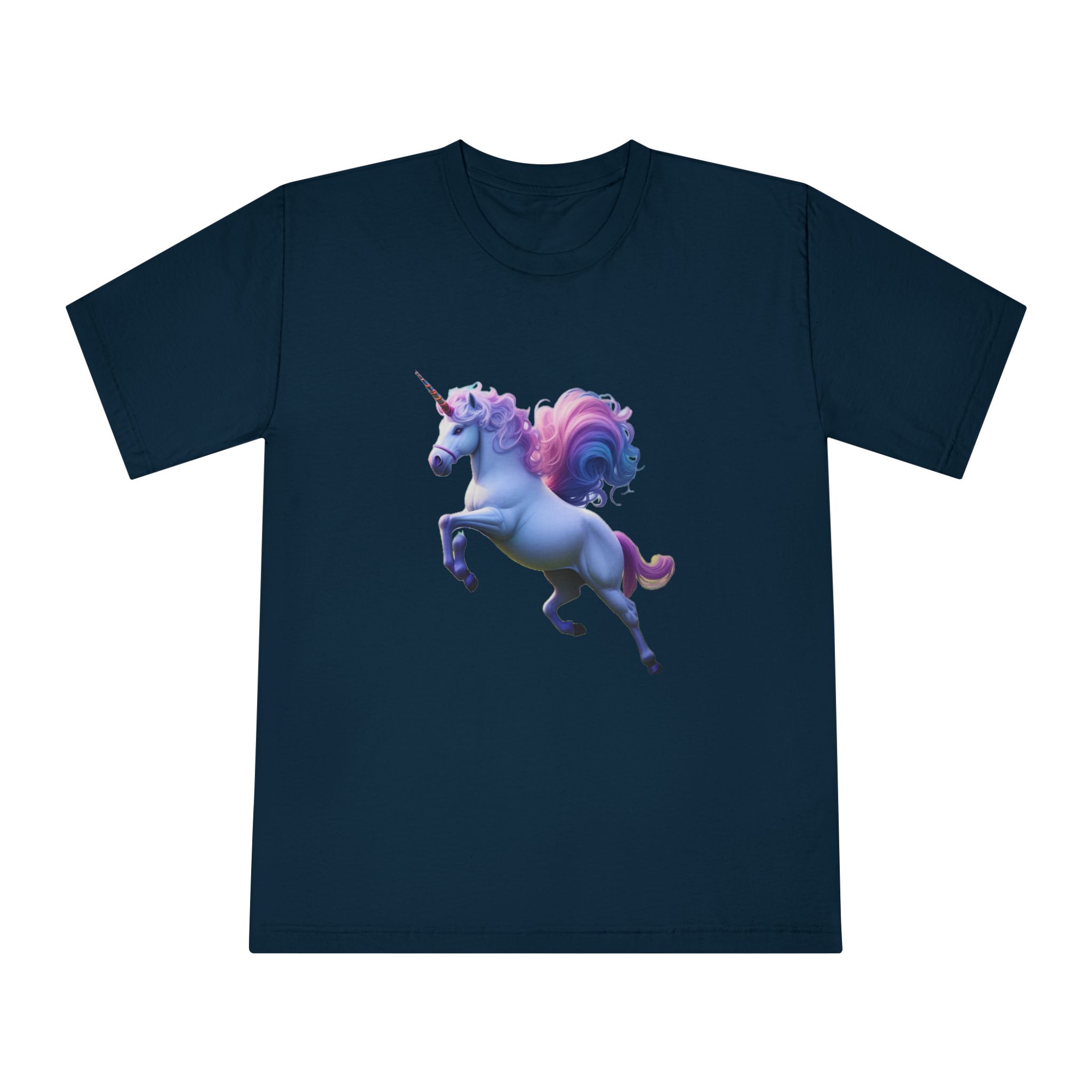 Beautiful Unicorn Running Magical Meadow Unicorn Background Images Whimsical Unicorn (26) Unisex Classic Crewneck T Shirt - Image 17