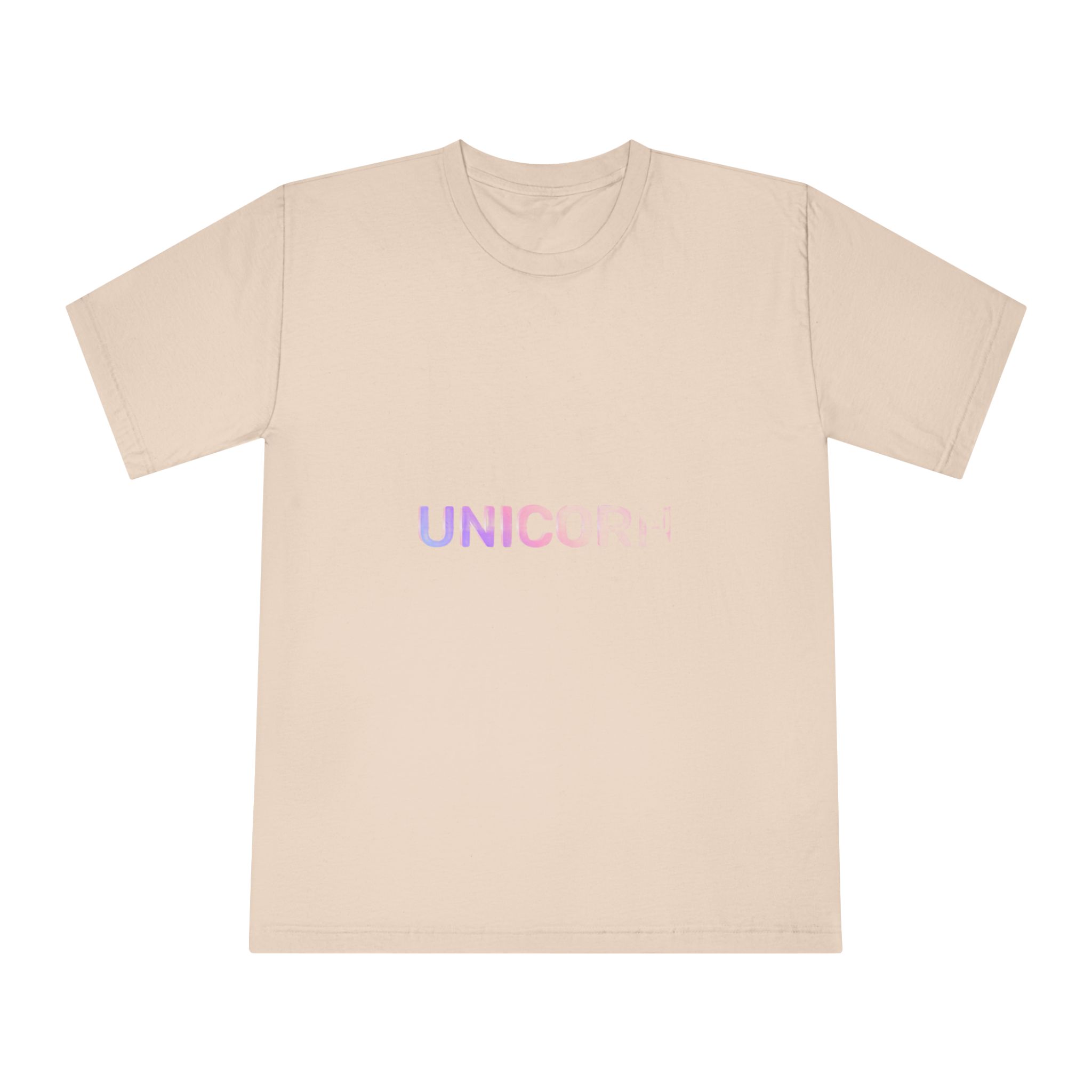 Unicorn Word Holographic Text Style Unisex Classic Crewneck T Shirt - Image 9
