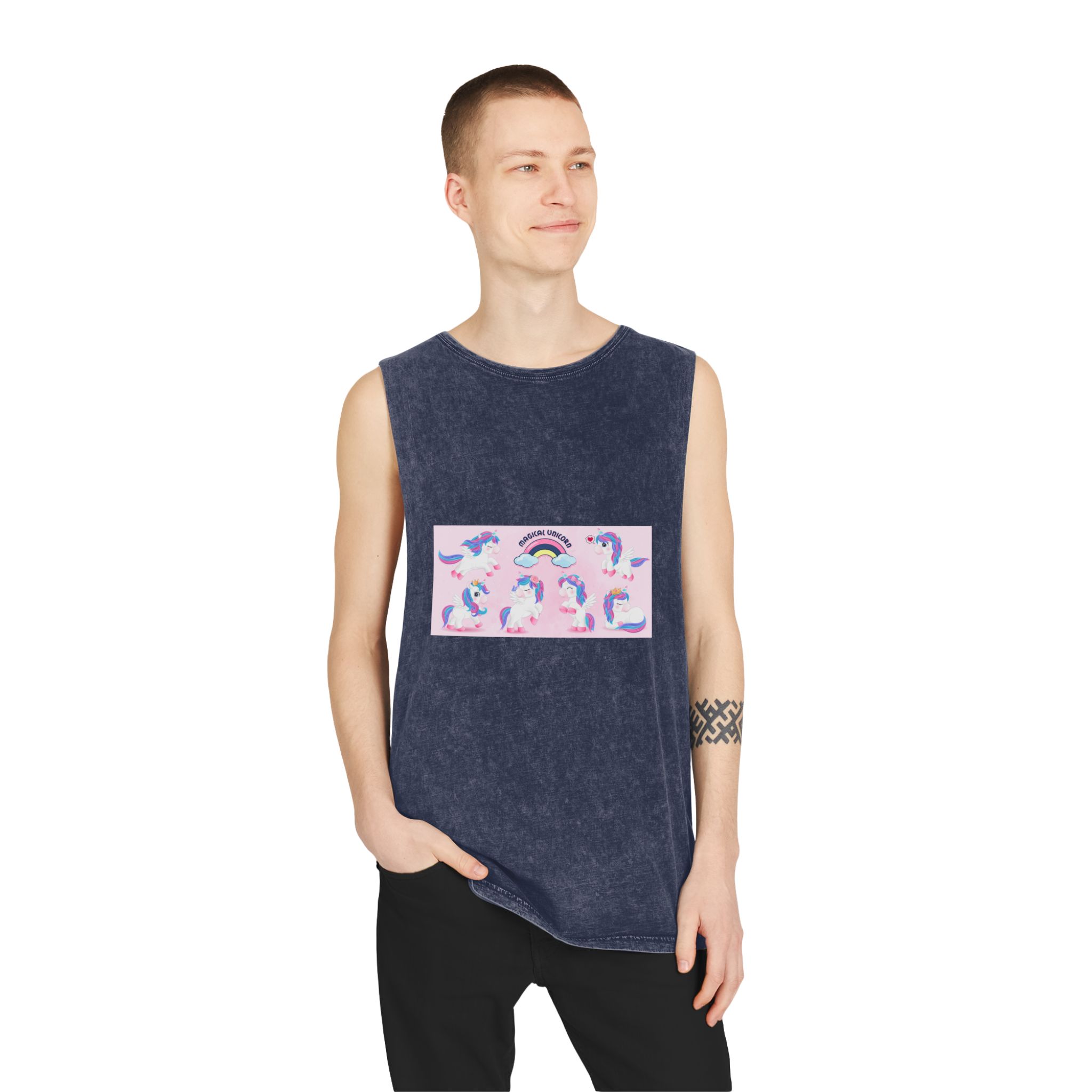 Unicorn V494 Unisex Stonewash Tank Top - Image 15