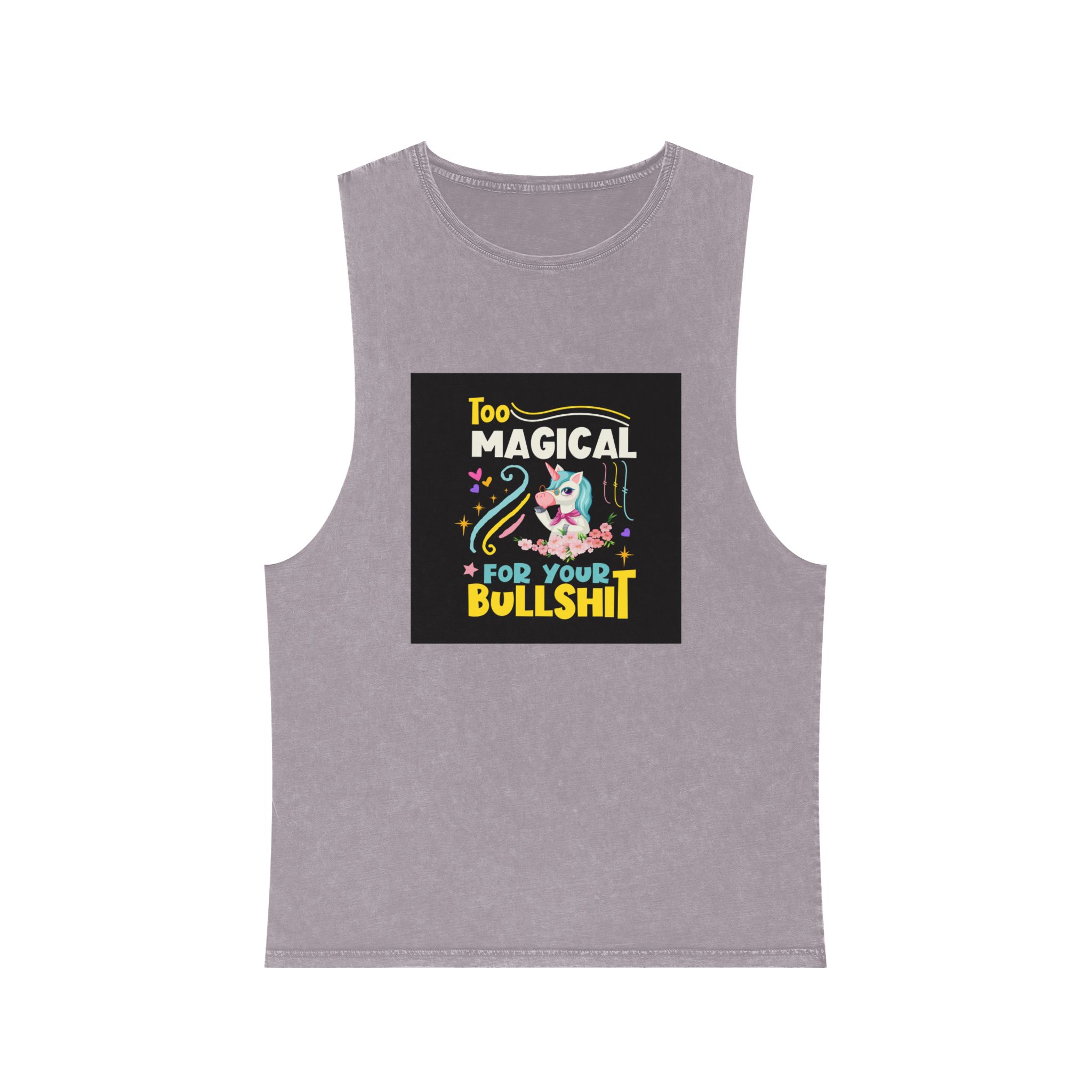 Unicorn Design 8 Unisex Stonewash Tank Top - Image 17