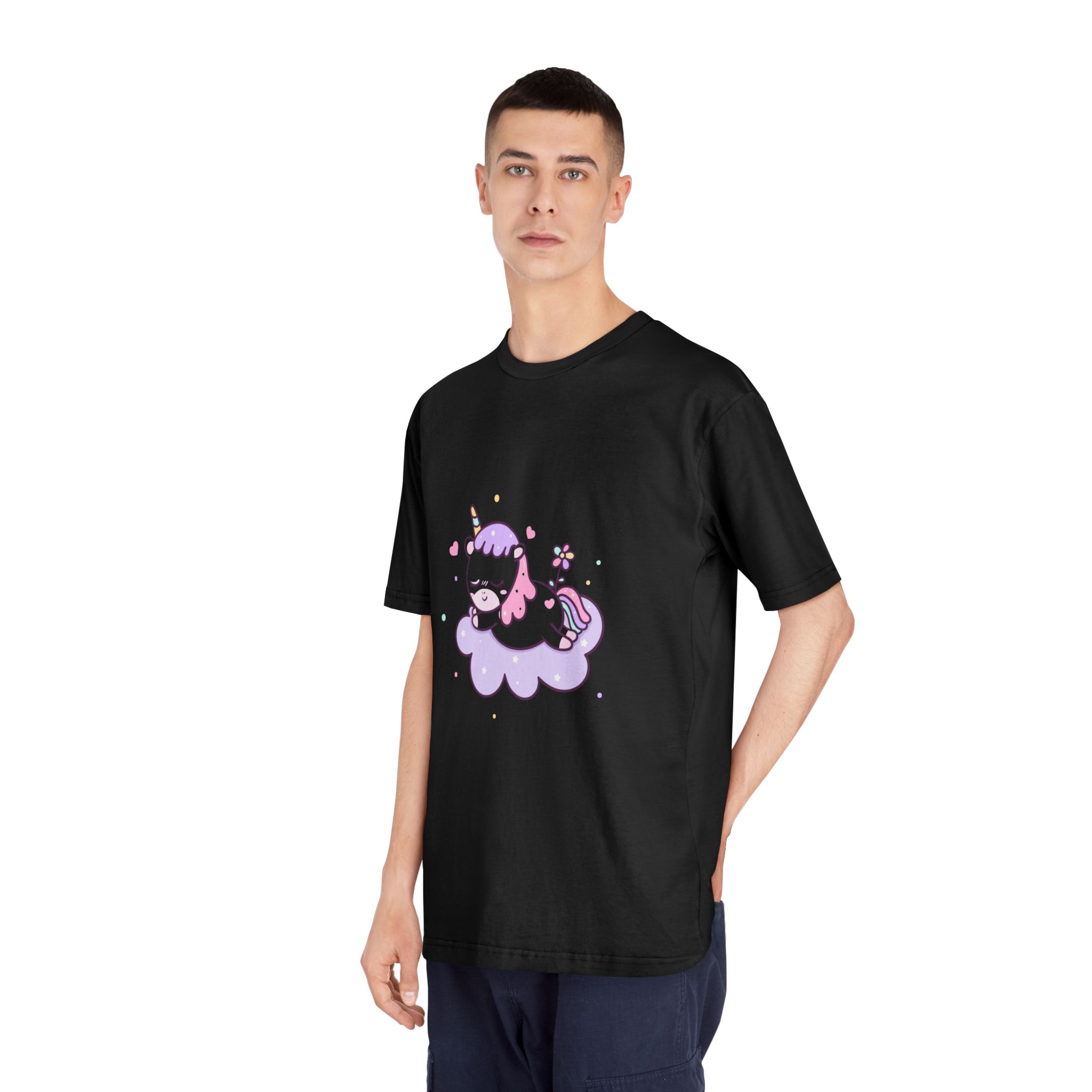 Cute Unicorn Vector Sweet Dream Sky Unisex Classic Crewneck T Shirt - Image 8