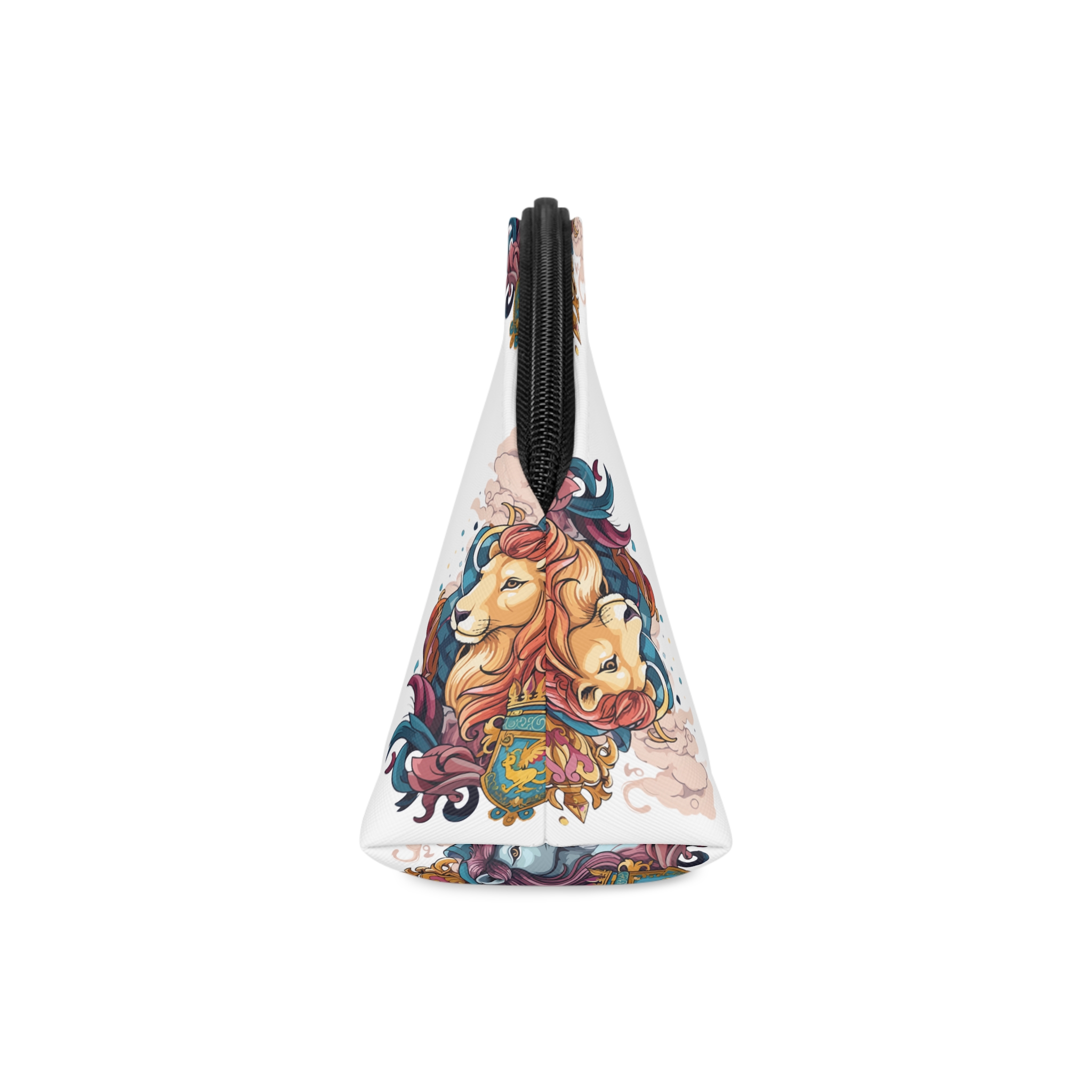 Magical Fantasy Poster With Unicorn Lion Medieval Theme Makeup Bag - Image 4