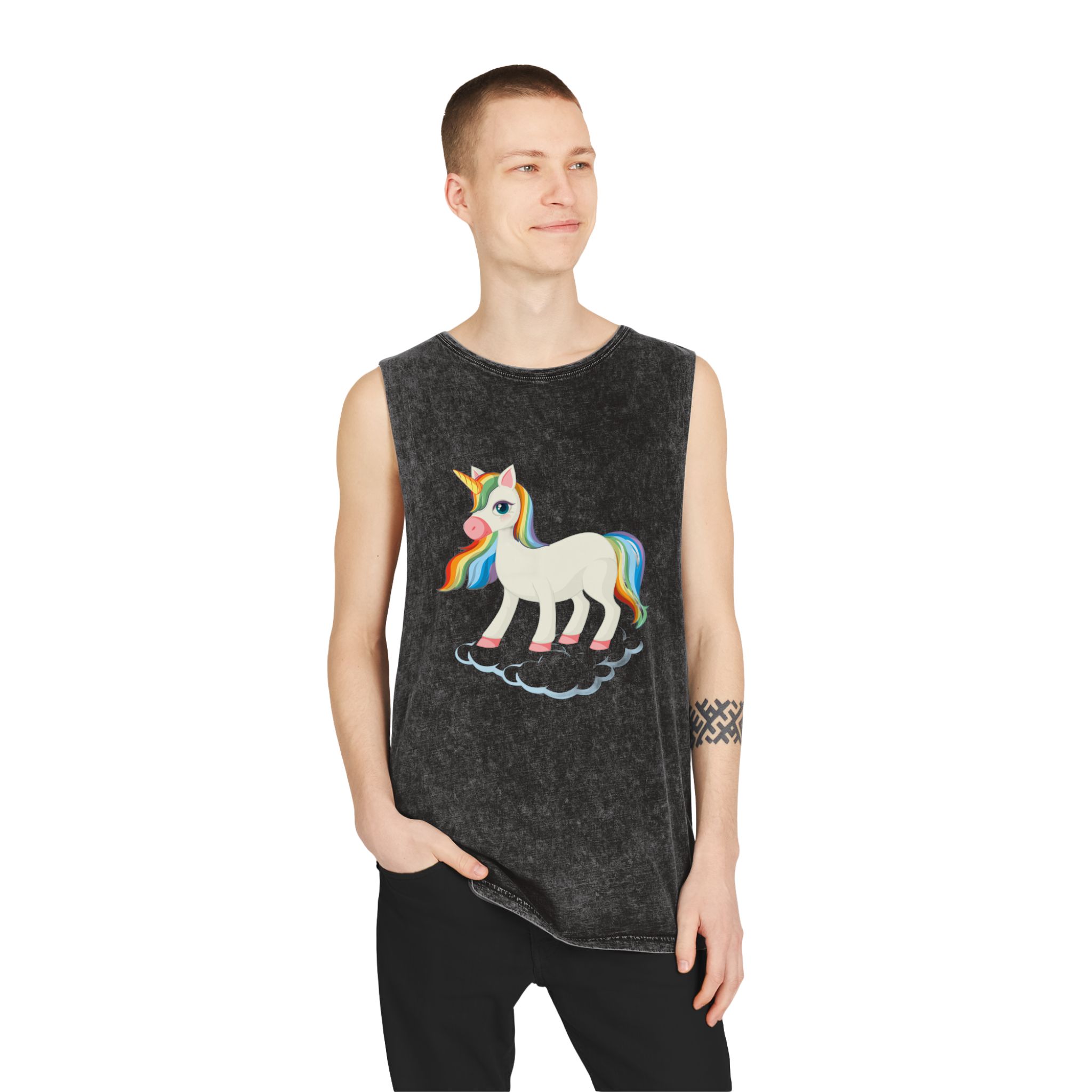 Unicorn V469 Unisex Stonewash Tank Top - Image 3