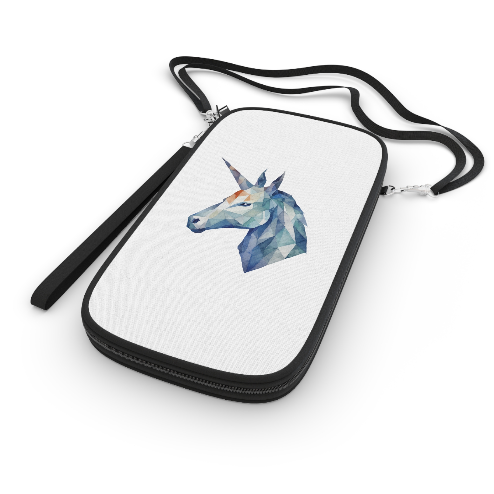 Geometric Watercolor Unicorn Illustration Passport Wallet - Image 3